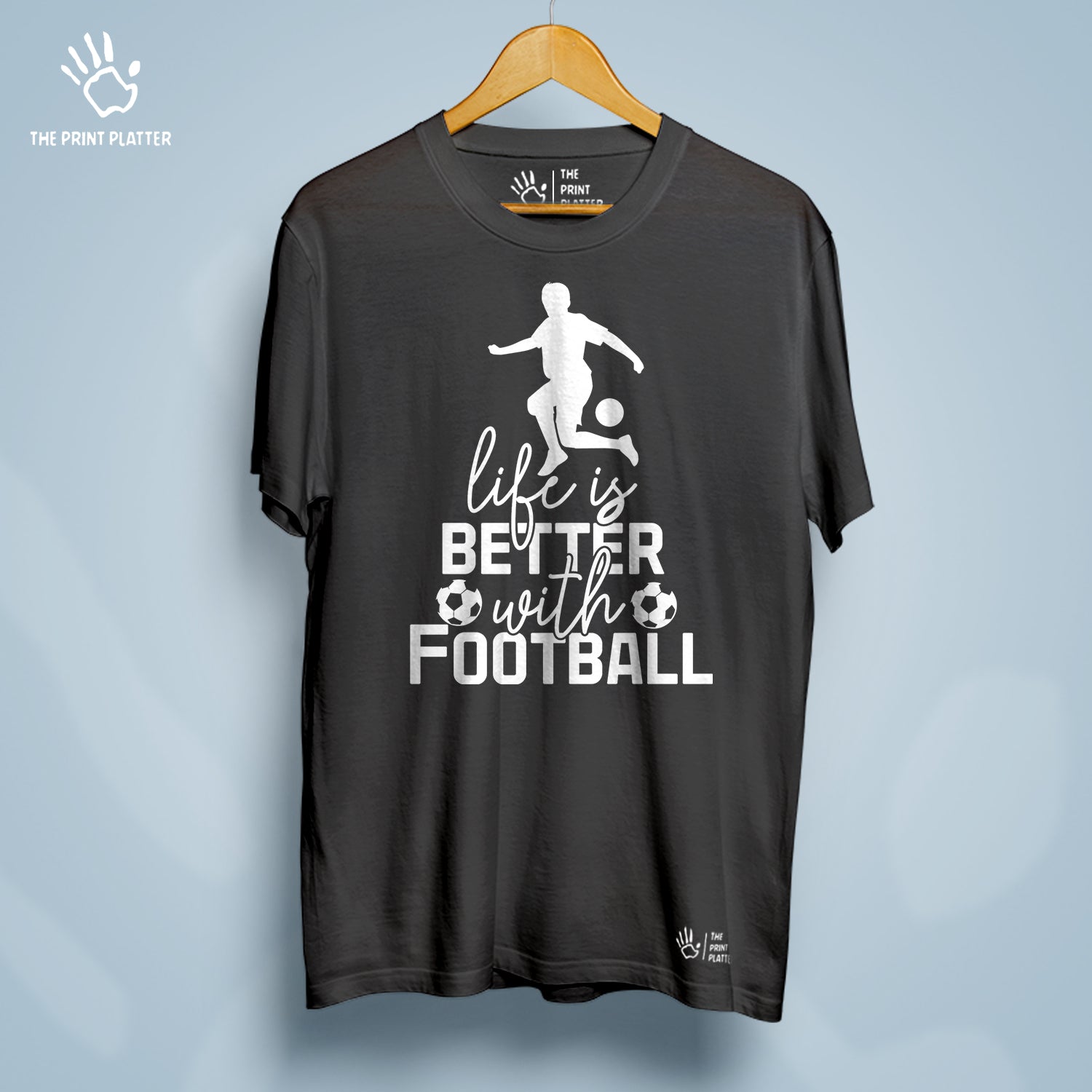 Life is Better With Football Cotton Bio Wash 180gsm T-shirt | T-R152