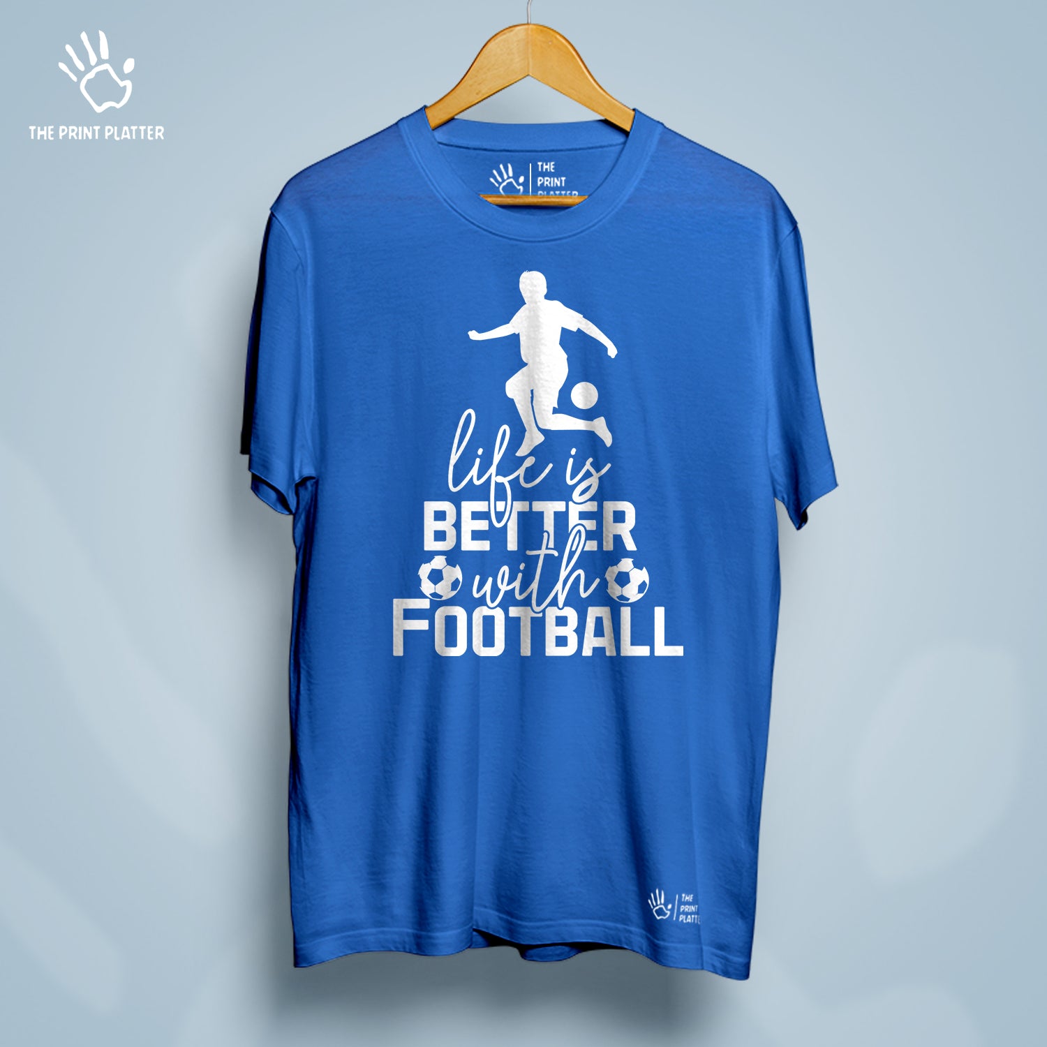 Life is Better With Football Cotton Bio Wash 180gsm T-shirt | T-R152