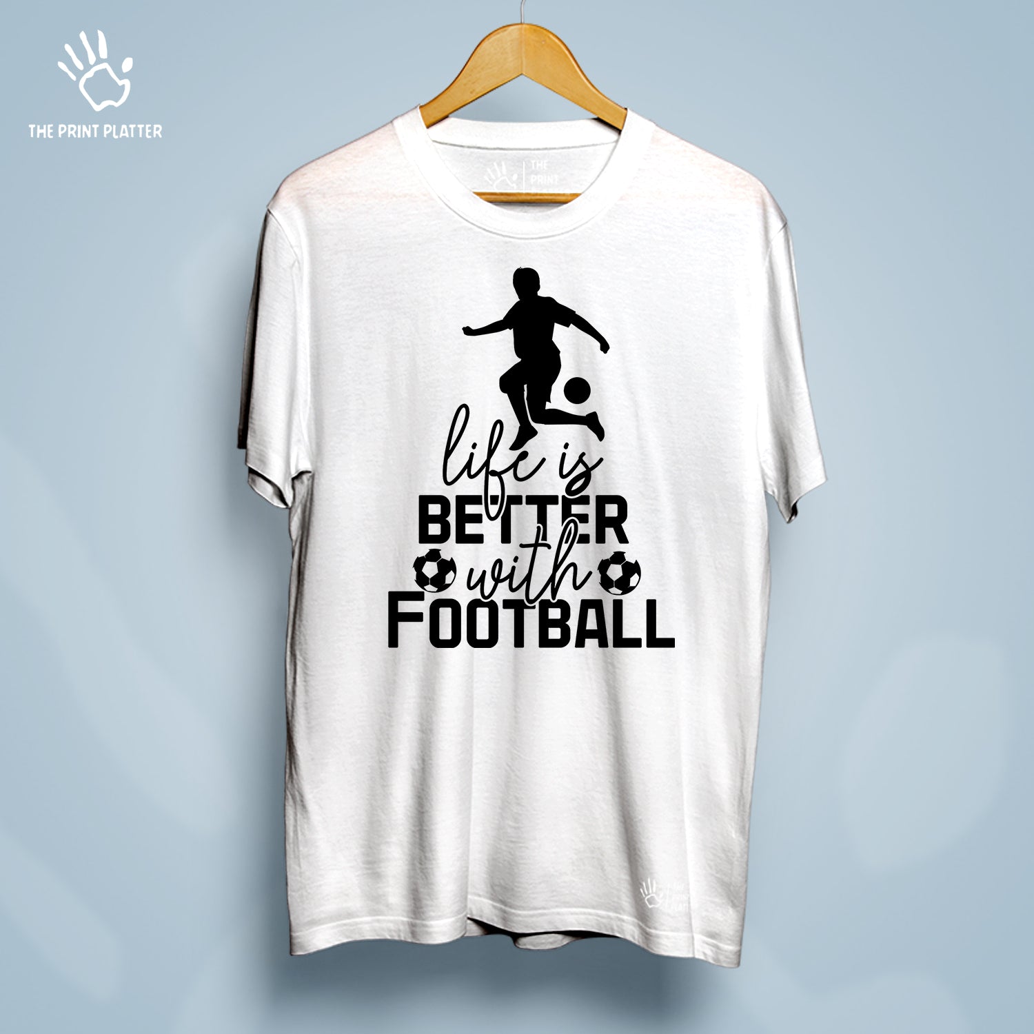 Life is Better With Football Cotton Bio Wash 180gsm T-shirt | T-R152