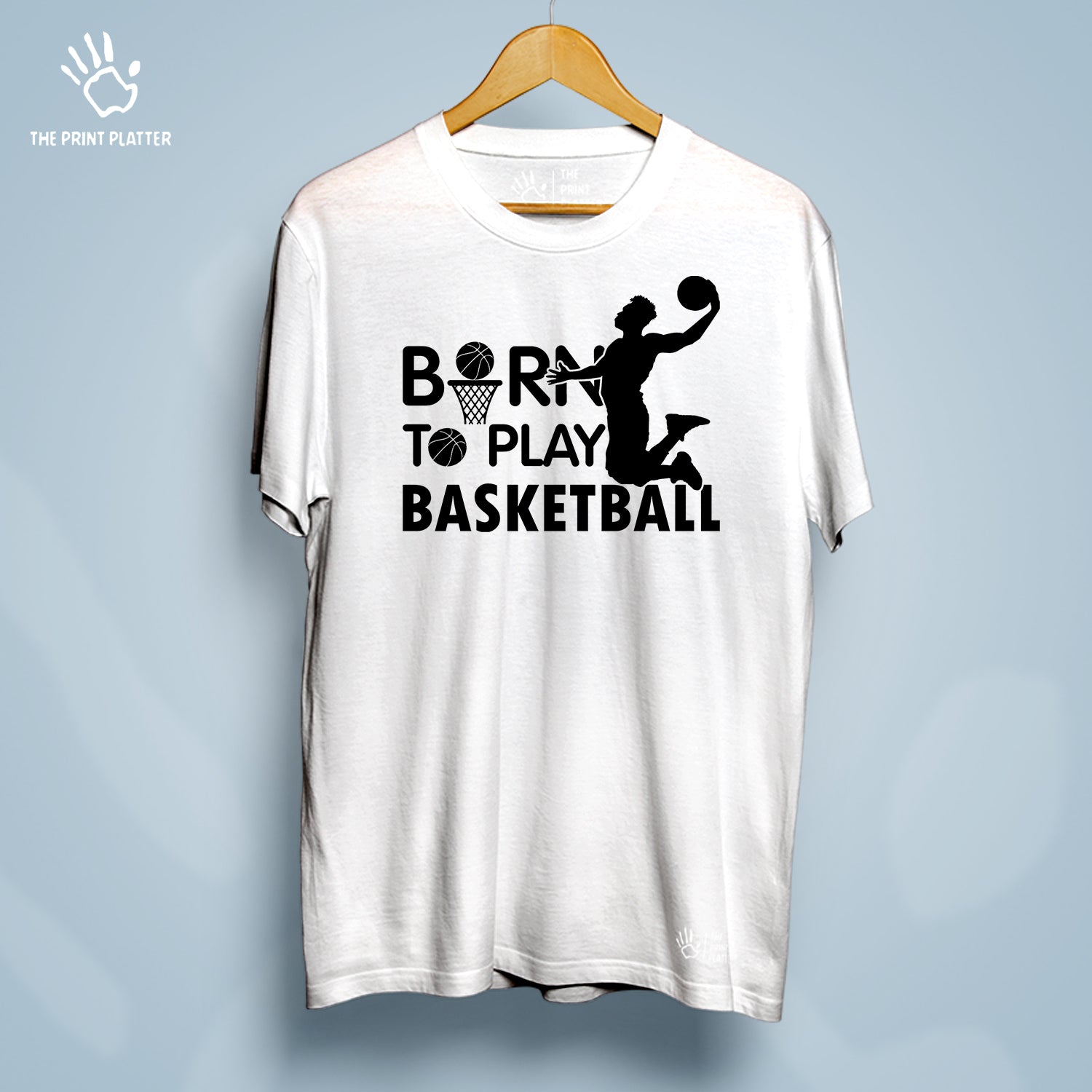 Born To Play Basketball Cotton Bio Wash 180gsm T-shirt | T-R167