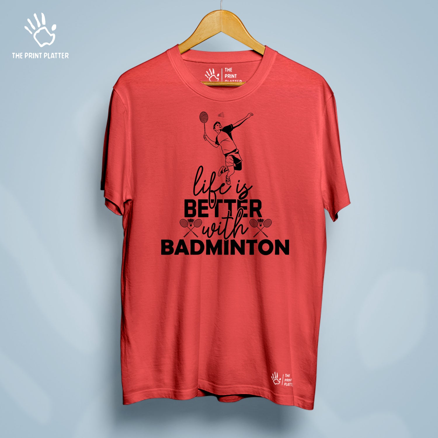 Life is better with Badminton Cotton Bio Wash 180gsm T-shirt | T-R169