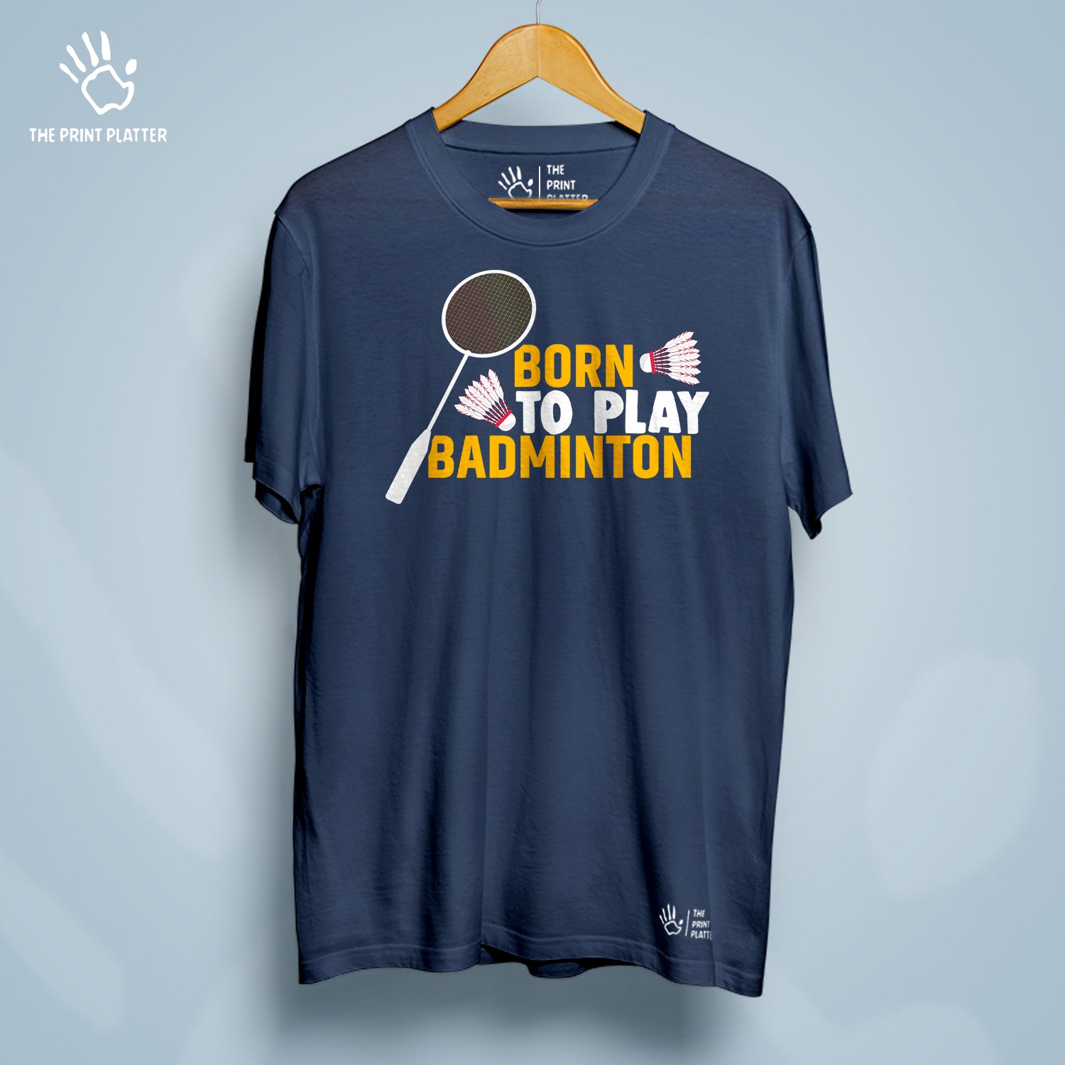 Born To Play Badminton Cotton Bio Wash 180gsm T-shirt | T-R170