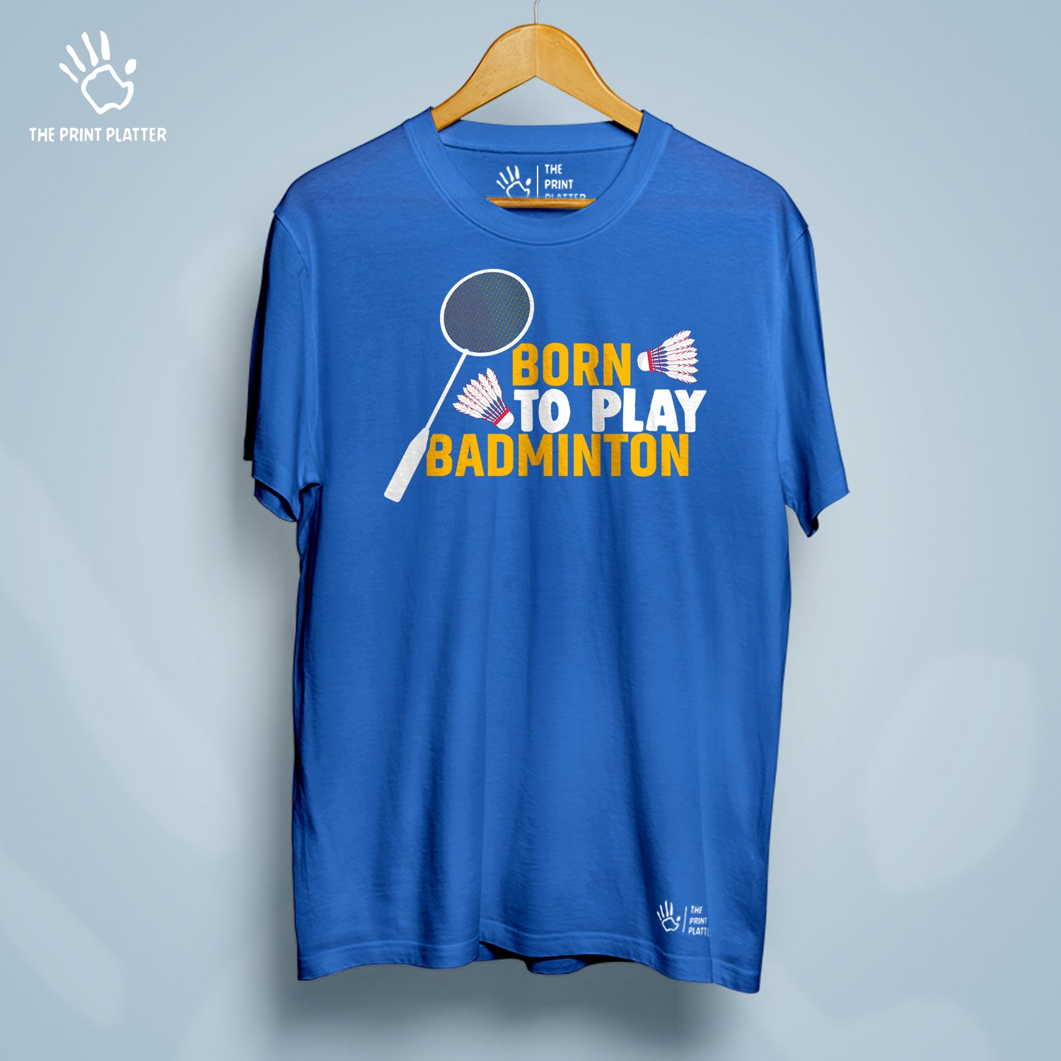 Born To Play Badminton Cotton Bio Wash 180gsm T-shirt | T-R170