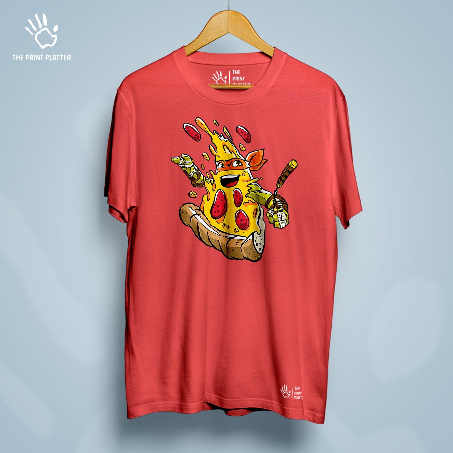 Pizza Ninja Cotton Bio Wash 180gsm T-shirt | T-R174