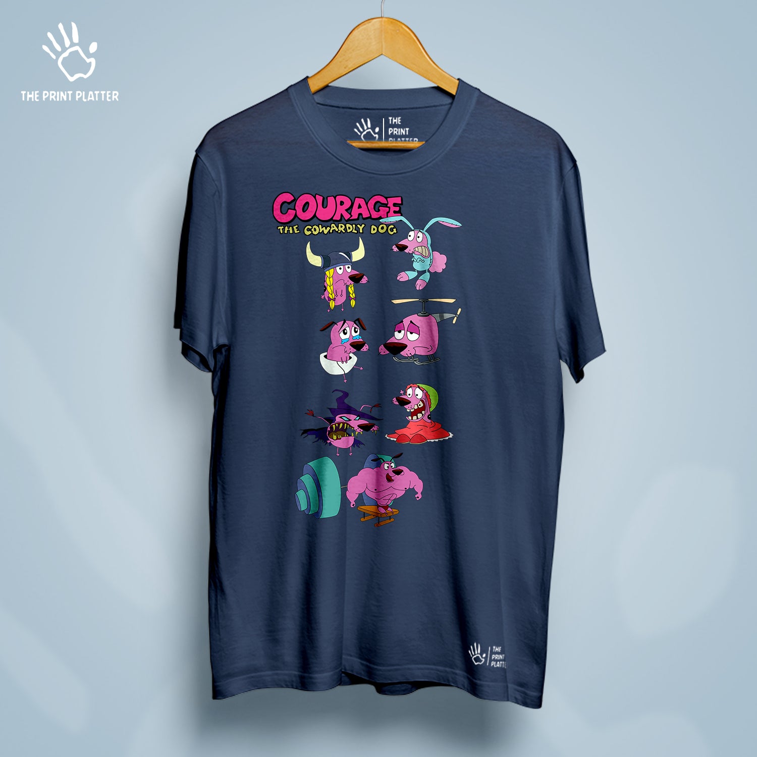 Courage The Cowardly Dog Cotton Bio Wash 180gsm T-shirt | T-R188