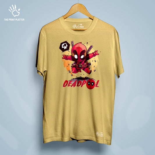 Deadpool Cotton Bio Wash 180gsm T-shirt | T-R189