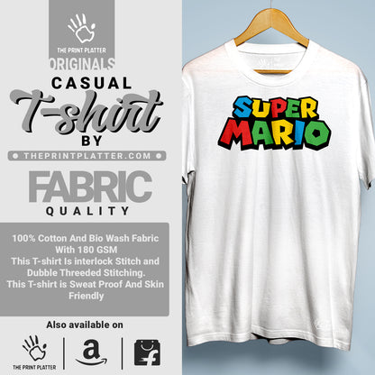 Super Mario Cotton Bio Wash 180gsm T-shirt | T-R205