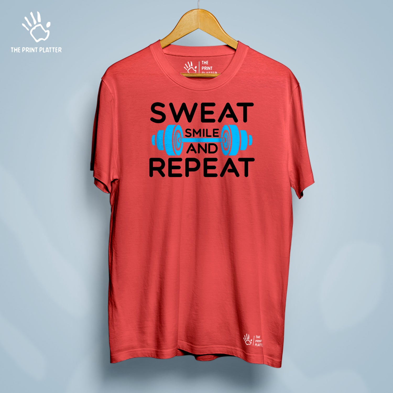 Sweat Smile And Repeat Cotton Bio Wash 180gsm T-shirt | T-R22