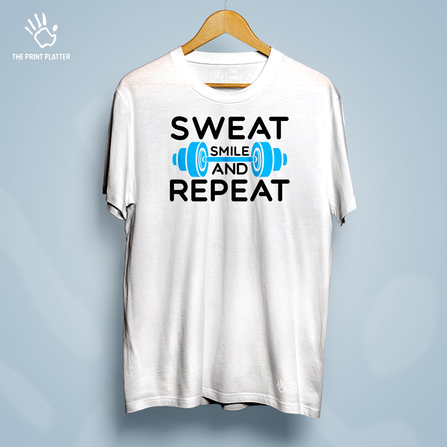 Sweat Smile And Repeat Cotton Bio Wash 180gsm T-shirt | T-R22