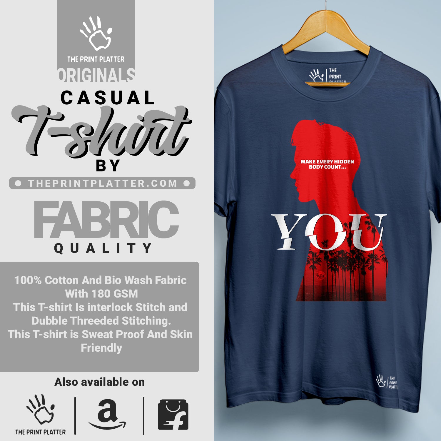 YOU Cotton Bio Wash 180gsm T-shirt | T-R277