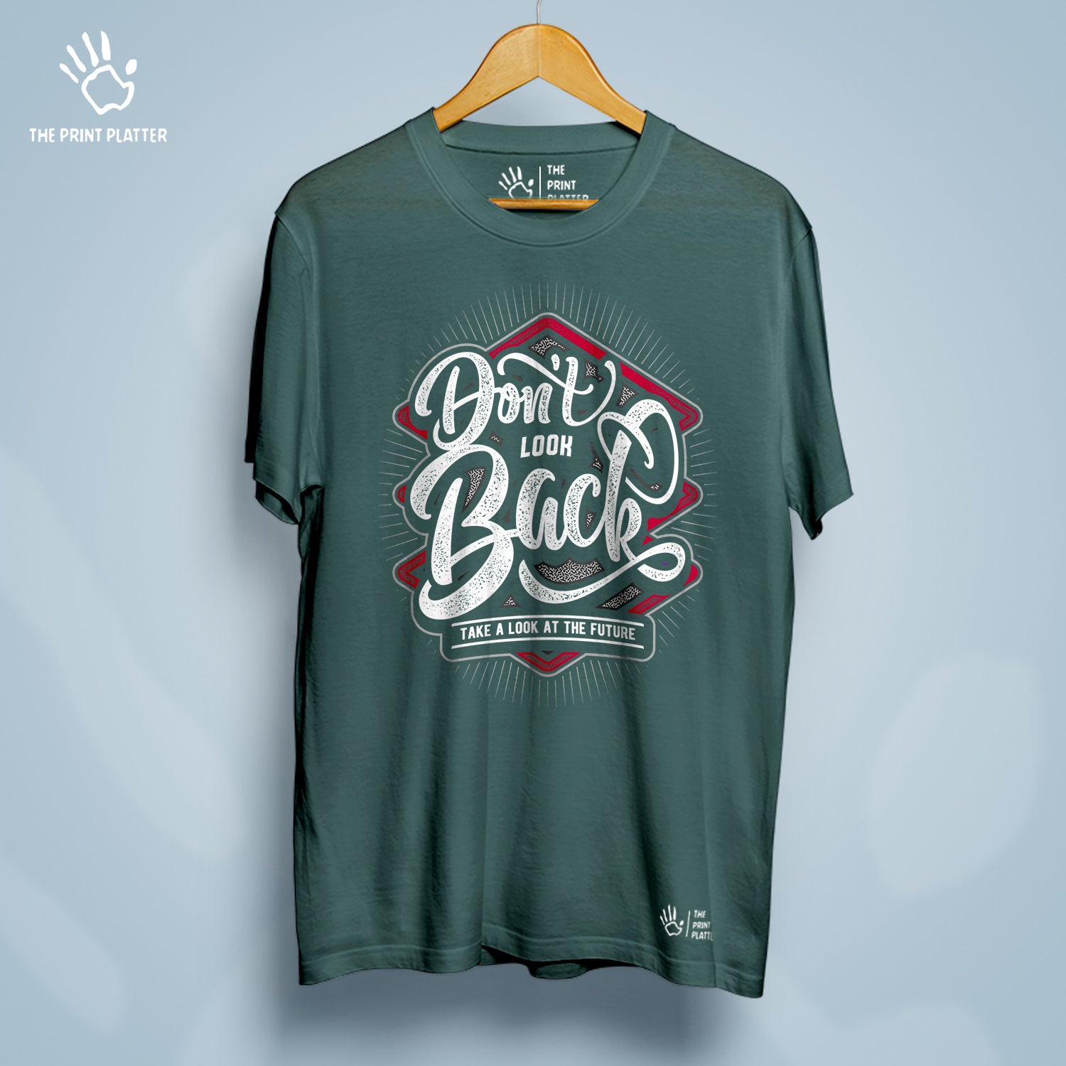 Don't Look Back Take A Look At Future Cotton Bio Wash 180gsm T-shirt | T-R279