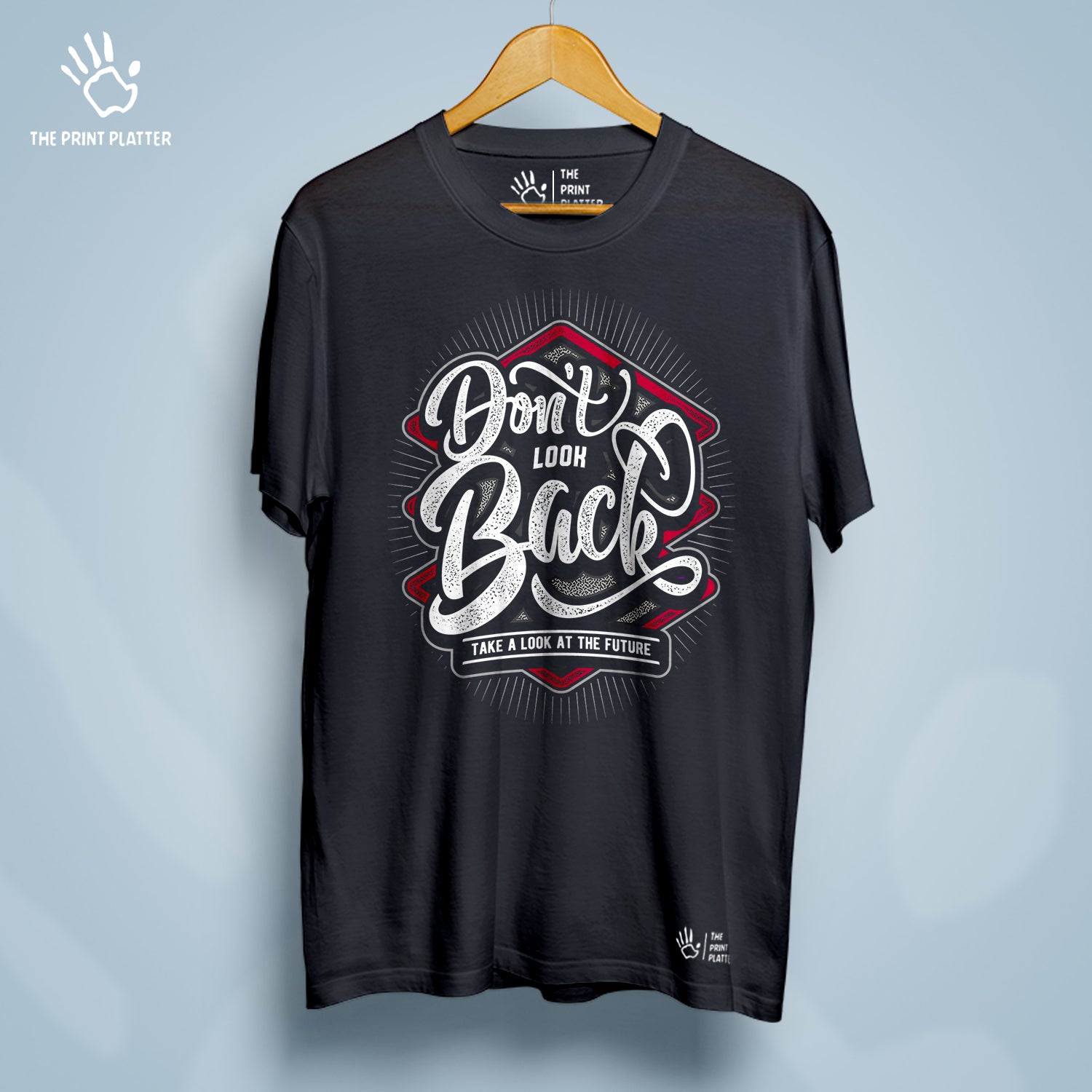 Don't Look Back Take A Look At Future Cotton Bio Wash 180gsm T-shirt | T-R279