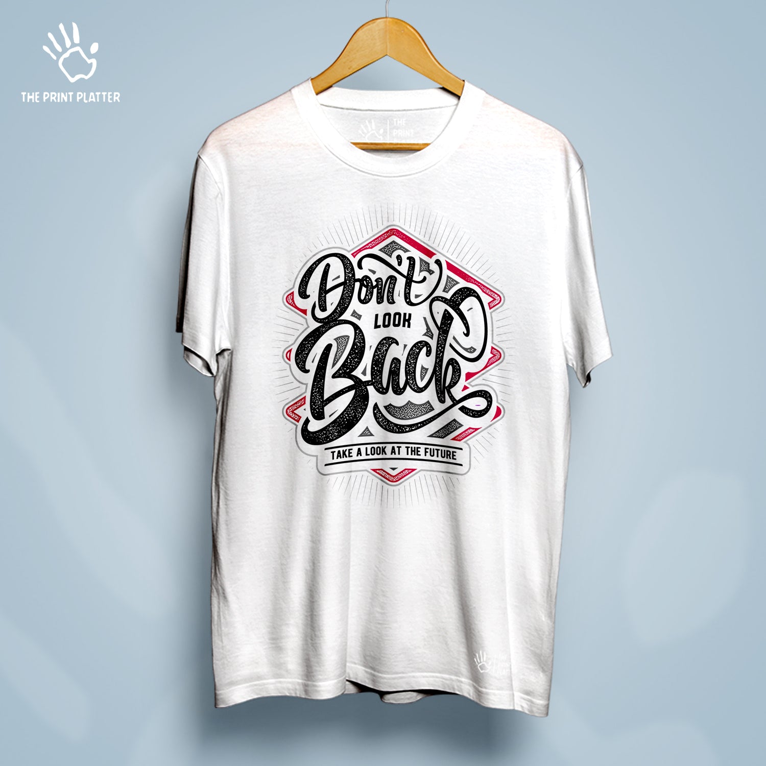 Don't Look Back Take A Look At Future Cotton Bio Wash 180gsm T-shirt | T-R279