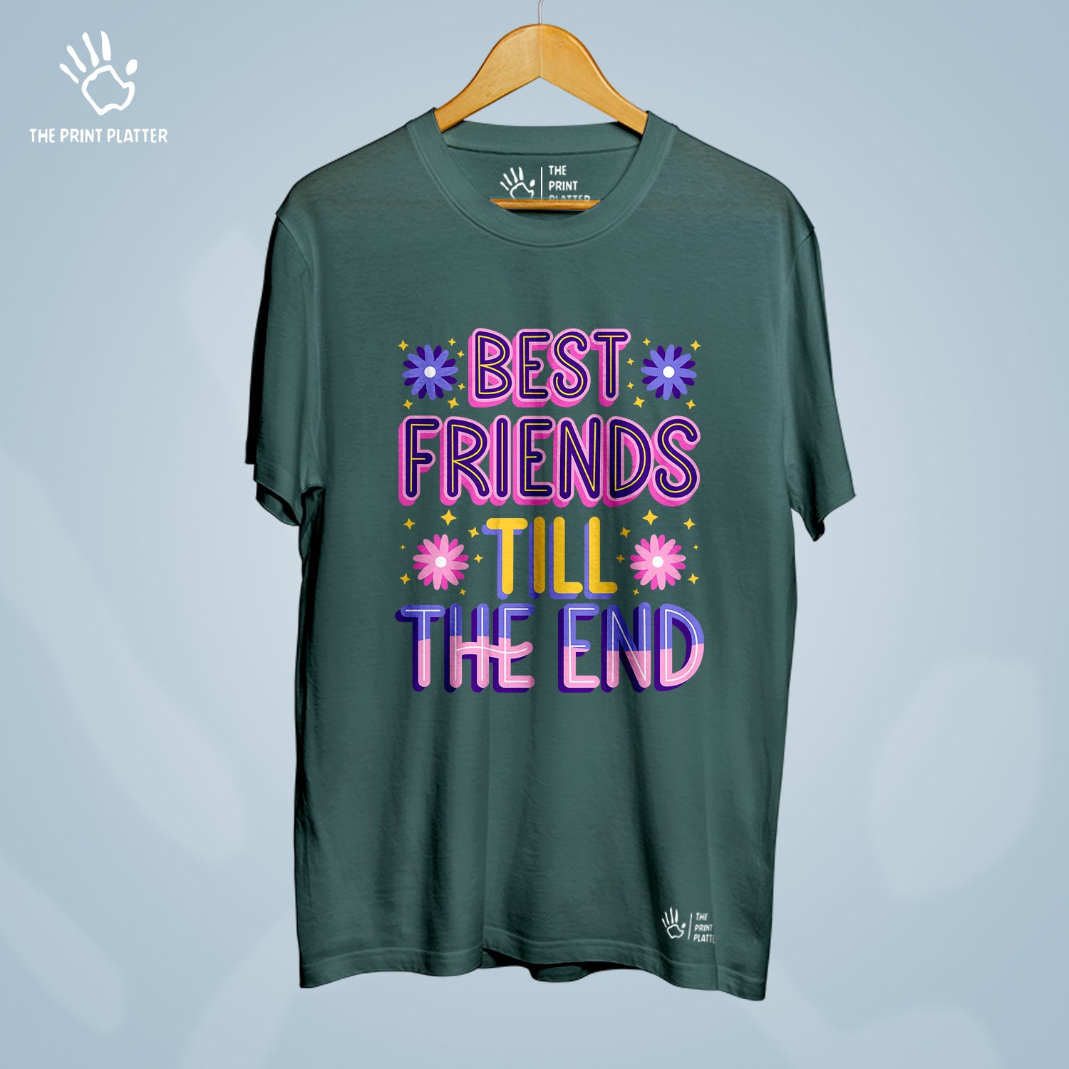 Best Friends Till The End Cotton Bio Wash 180gsm T-shirt | T-R308