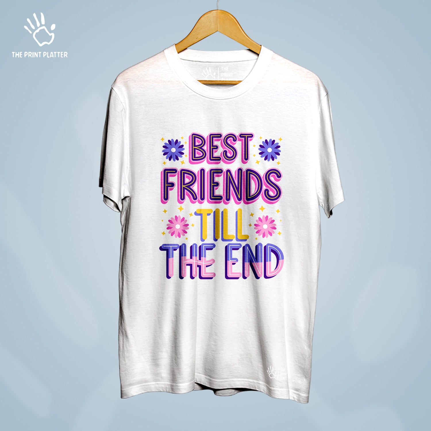 Best Friends Till The End Cotton Bio Wash 180gsm T-shirt | T-R308