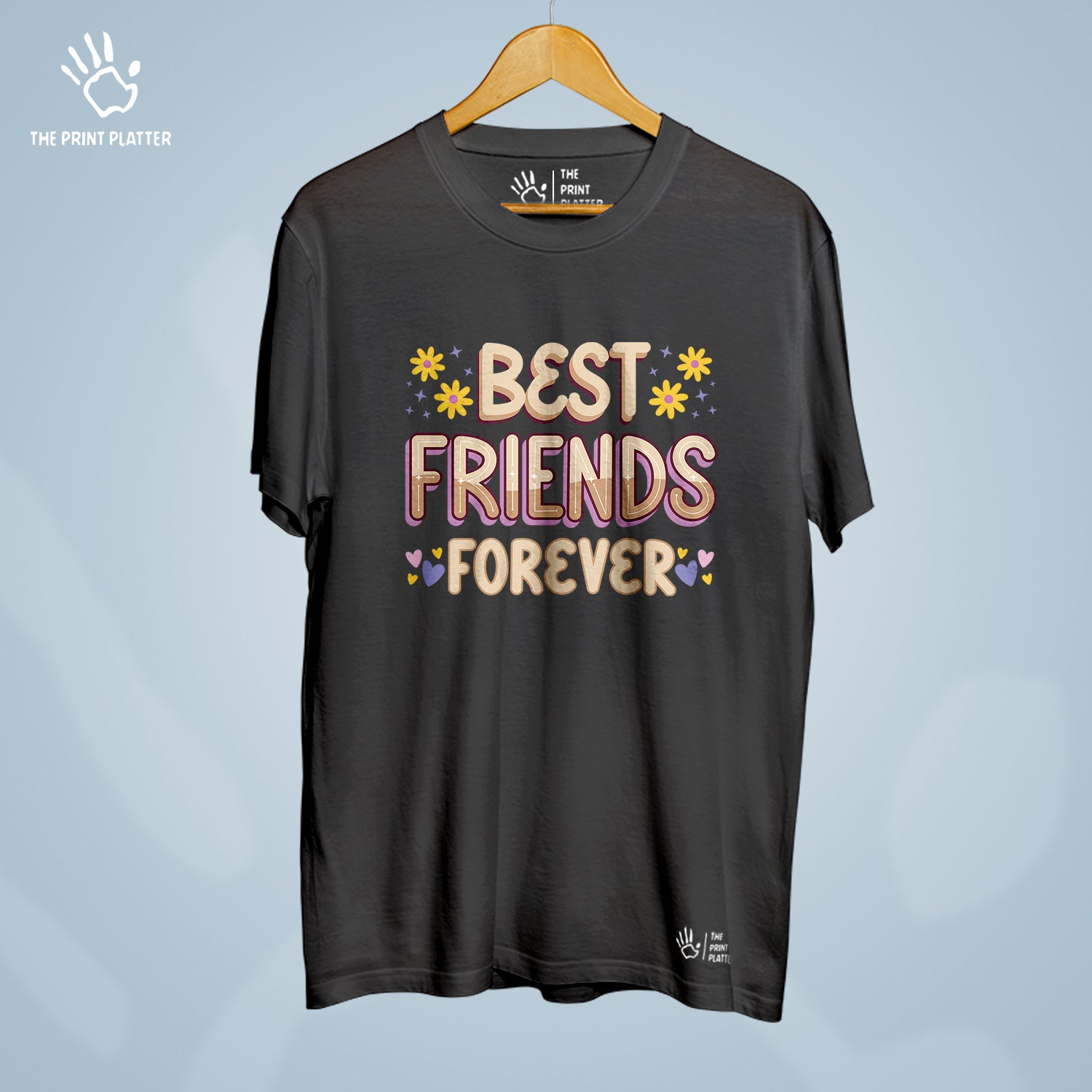 Best Friends Forever Cotton Bio Wash 180gsm T-shirt | T-R309