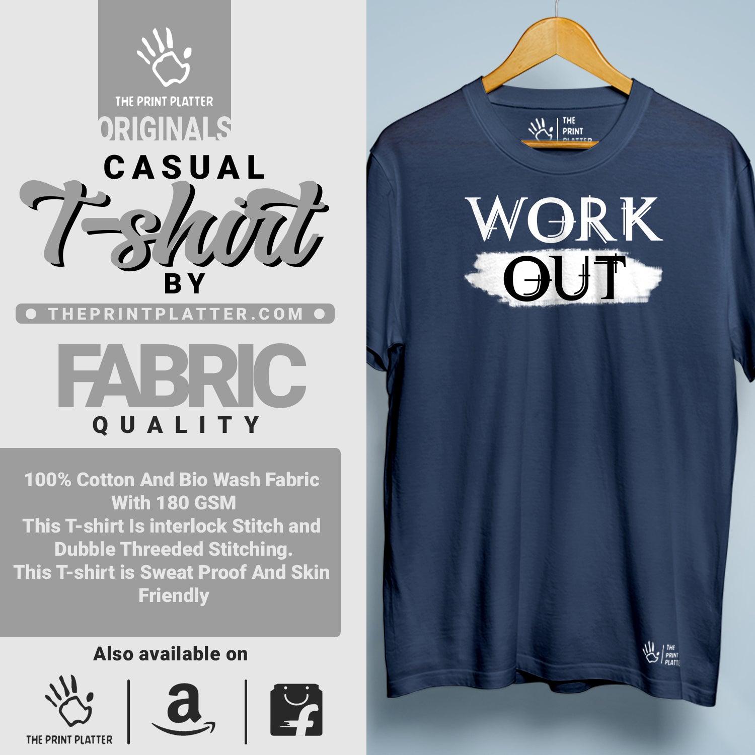 Work Out Cotton Bio Wash 180gsm T-shirt | T-R31