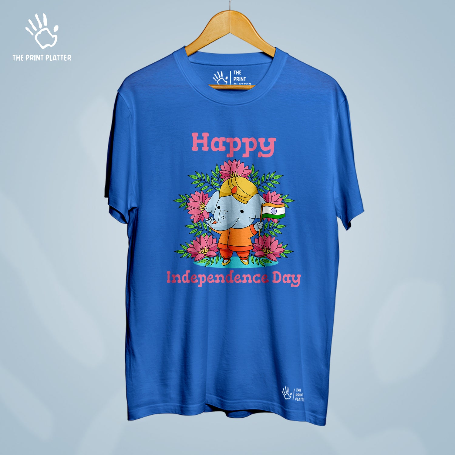 Happy Independence Day Cotton Bio Wash 180gsm T-shirt | T-R325