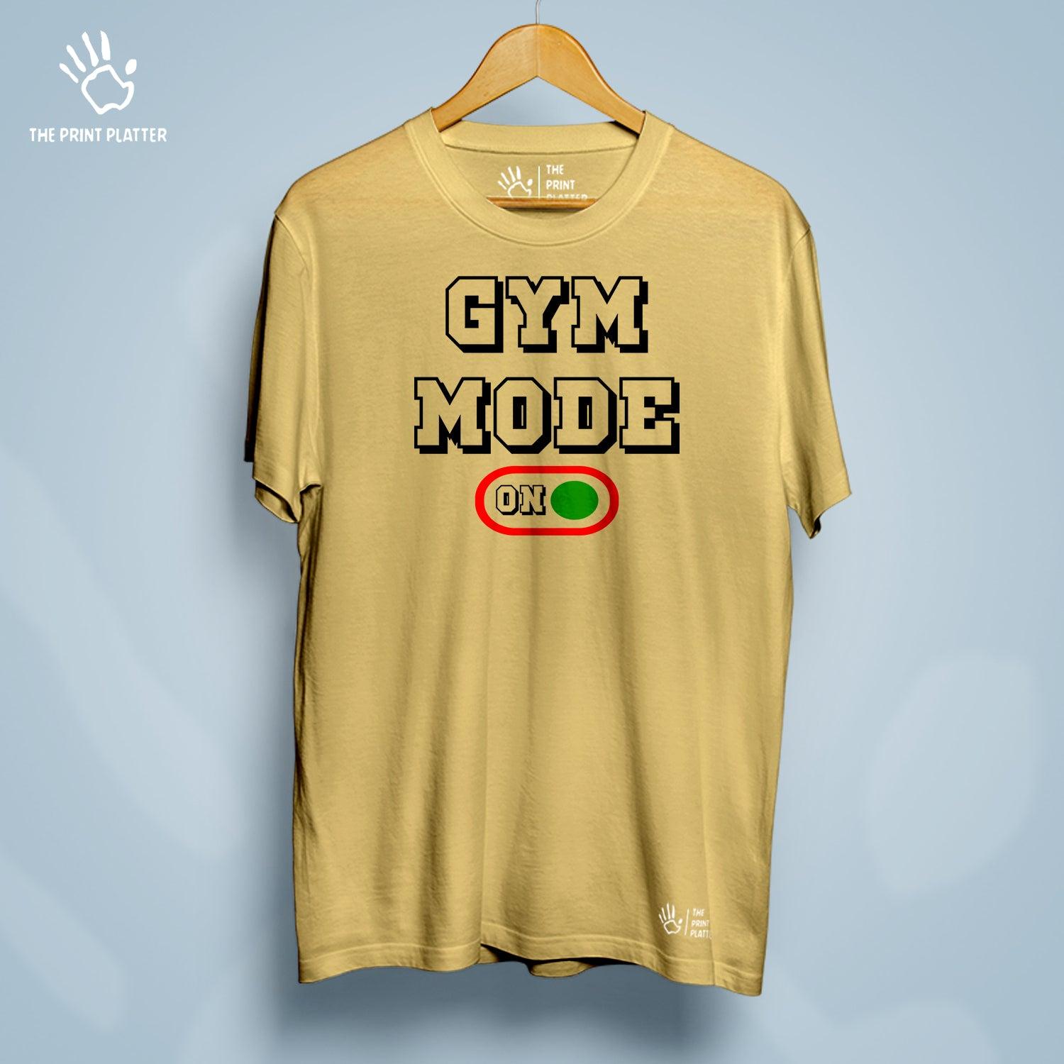 Gym Mode On Cotton Bio Wash 180gsm T-shirt | T-R33