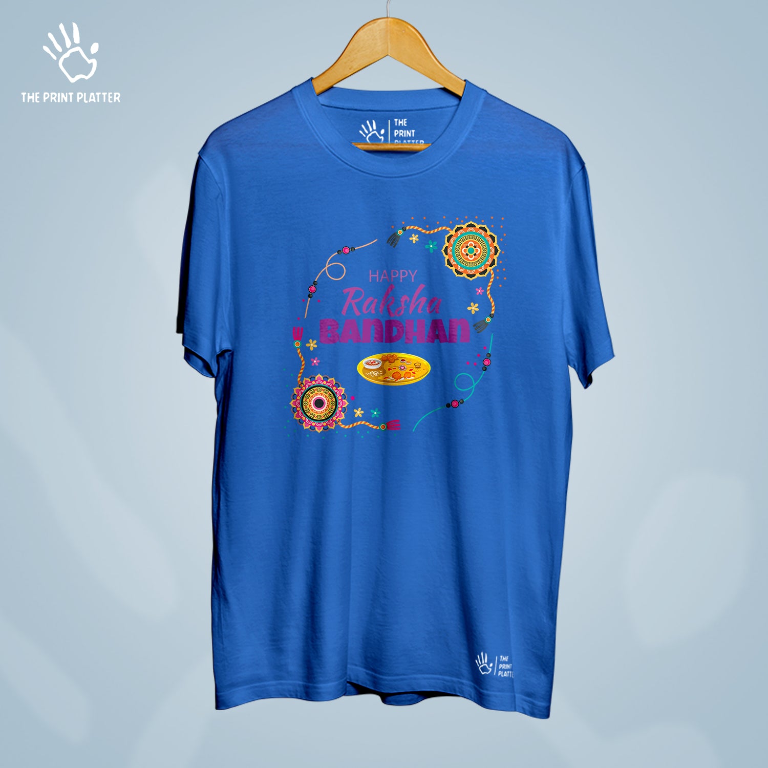 Happy Raksha Bandhan Cotton Bio Wash 180gsm T-shirt | T-R341