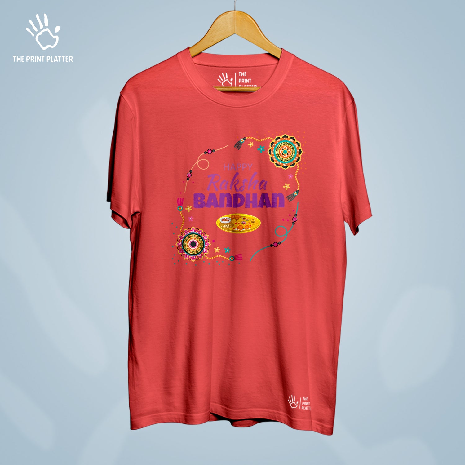 Happy Raksha Bandhan Cotton Bio Wash 180gsm T-shirt | T-R341