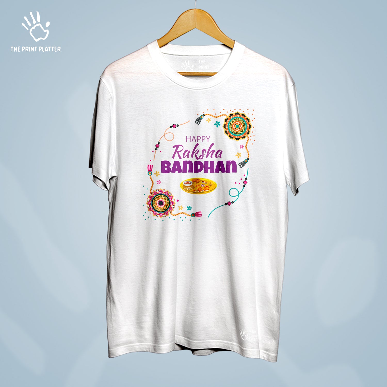 Happy Raksha Bandhan Cotton Bio Wash 180gsm T-shirt | T-R341