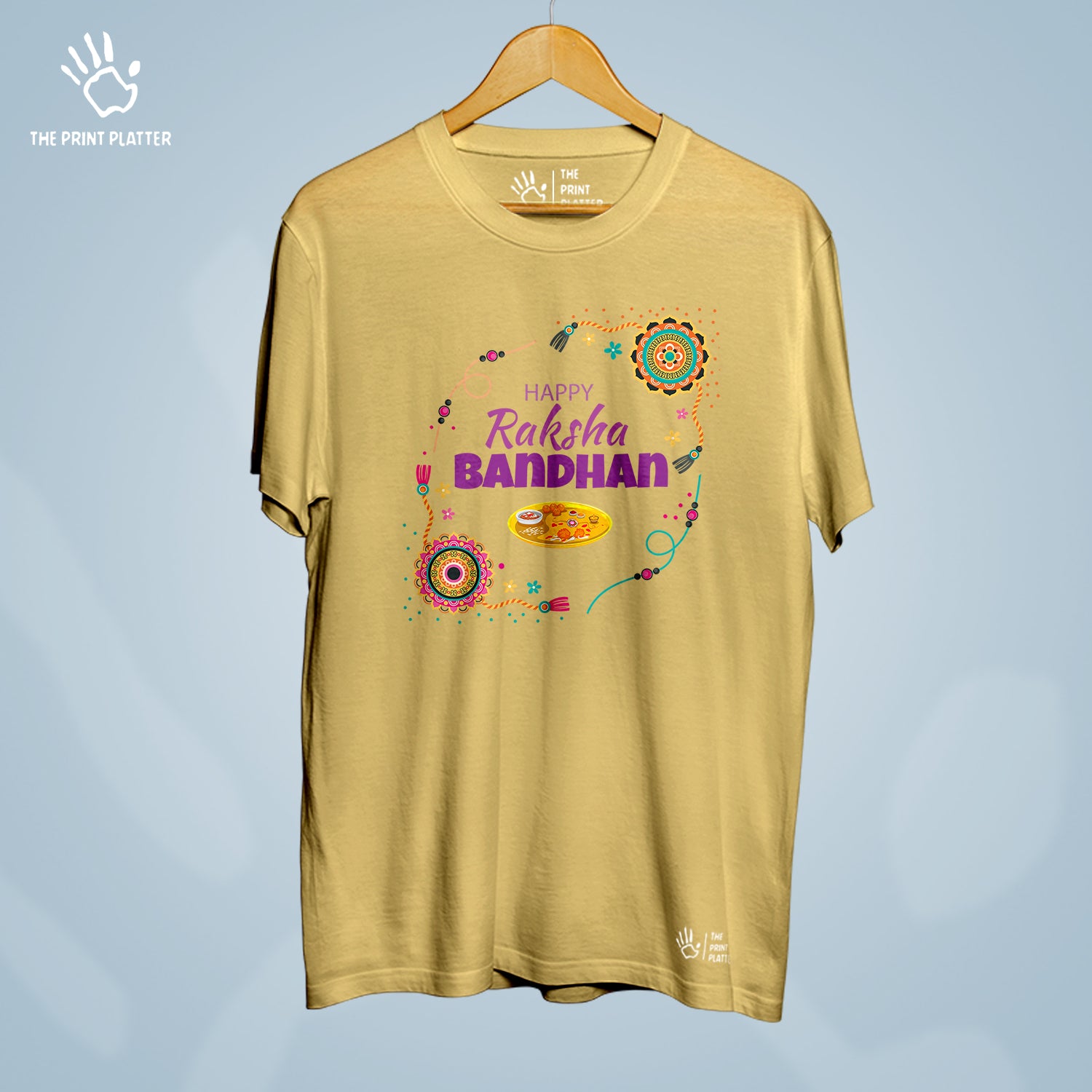 Happy Raksha Bandhan Cotton Bio Wash 180gsm T-shirt | T-R341