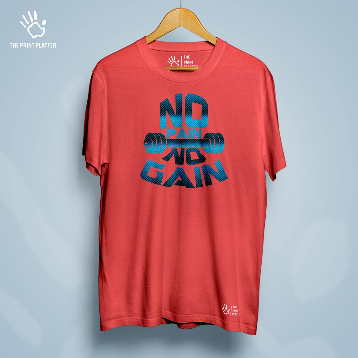 No Pain No Gain Cotton Bio Wash 180gsm T-shirt | T-R35