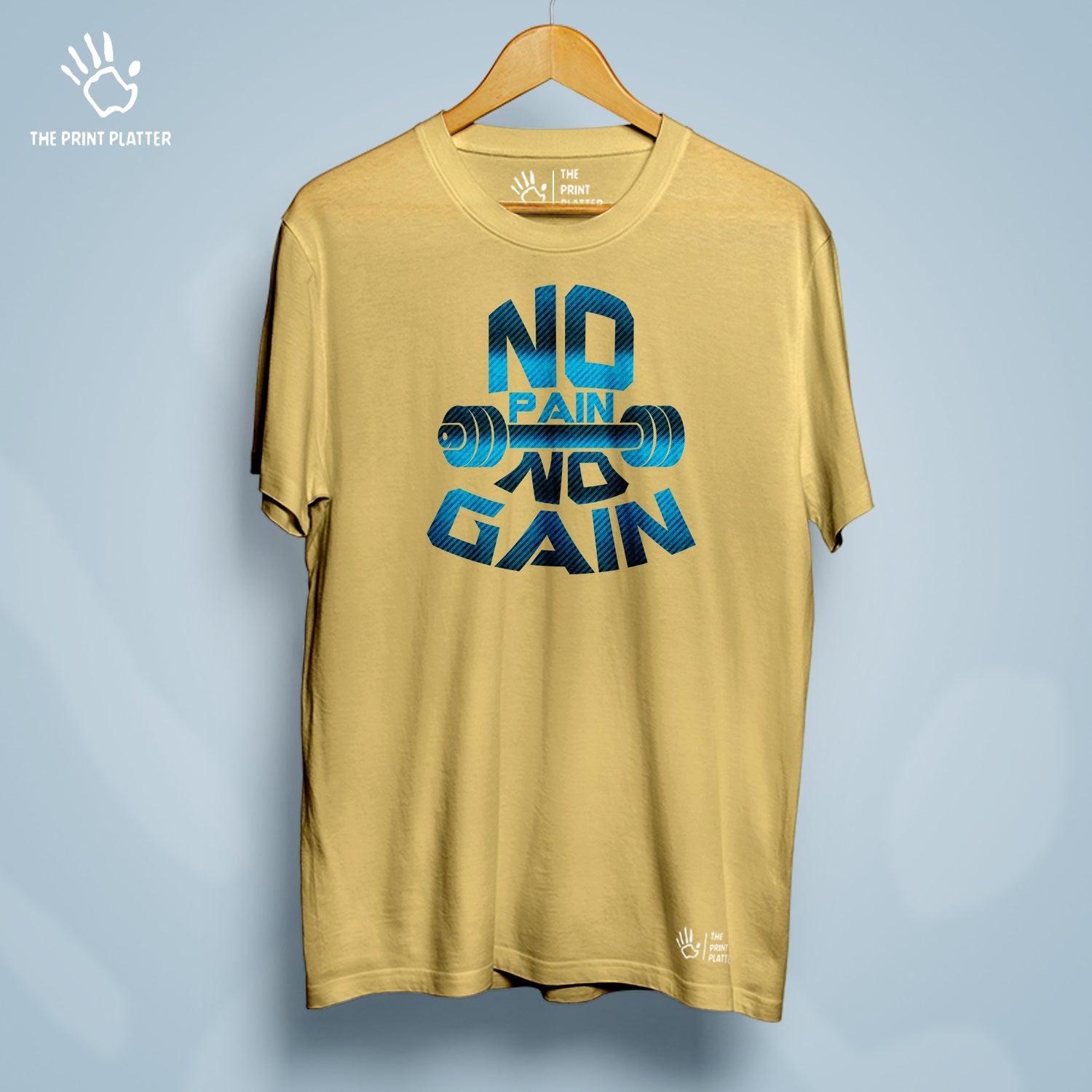 No Pain No Gain Cotton Bio Wash 180gsm T-shirt | T-R35