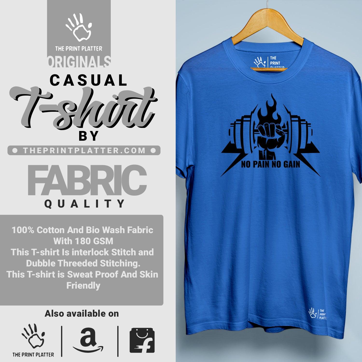 No Pain No Gain Cotton Bio Wash 180gsm T-shirt | T-R36