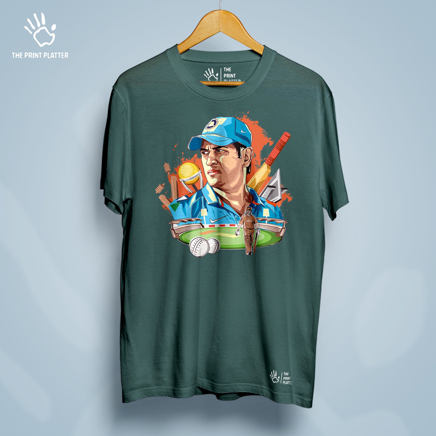 MS Dhoni 7 Cotton Bio Wash 180gsm T-shirt | T-R73