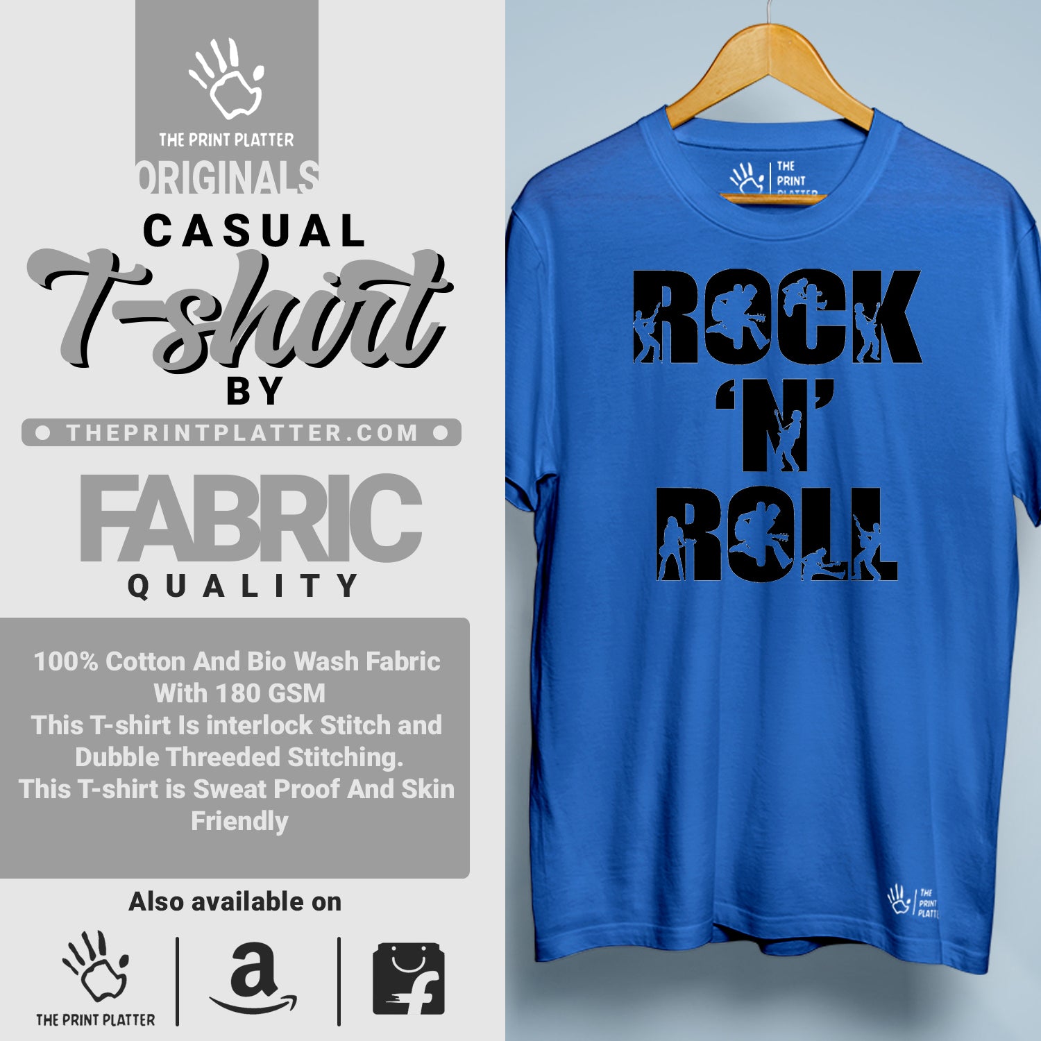 Rock Band Cotton Bio Wash 180gsm T-shirt | T-R89