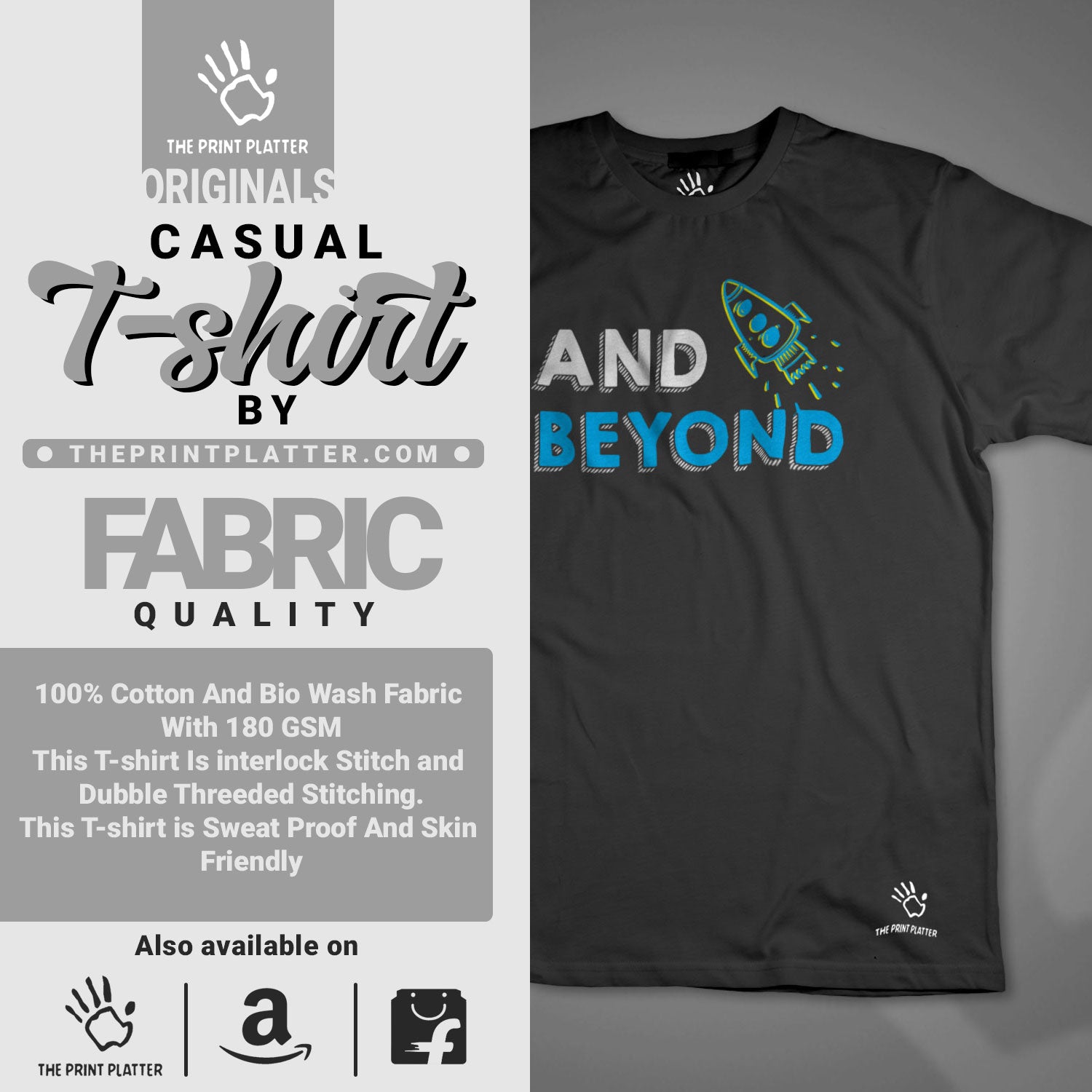 AND BEYOND CASUAL WEAR T-SHIRT FOR UNISEX