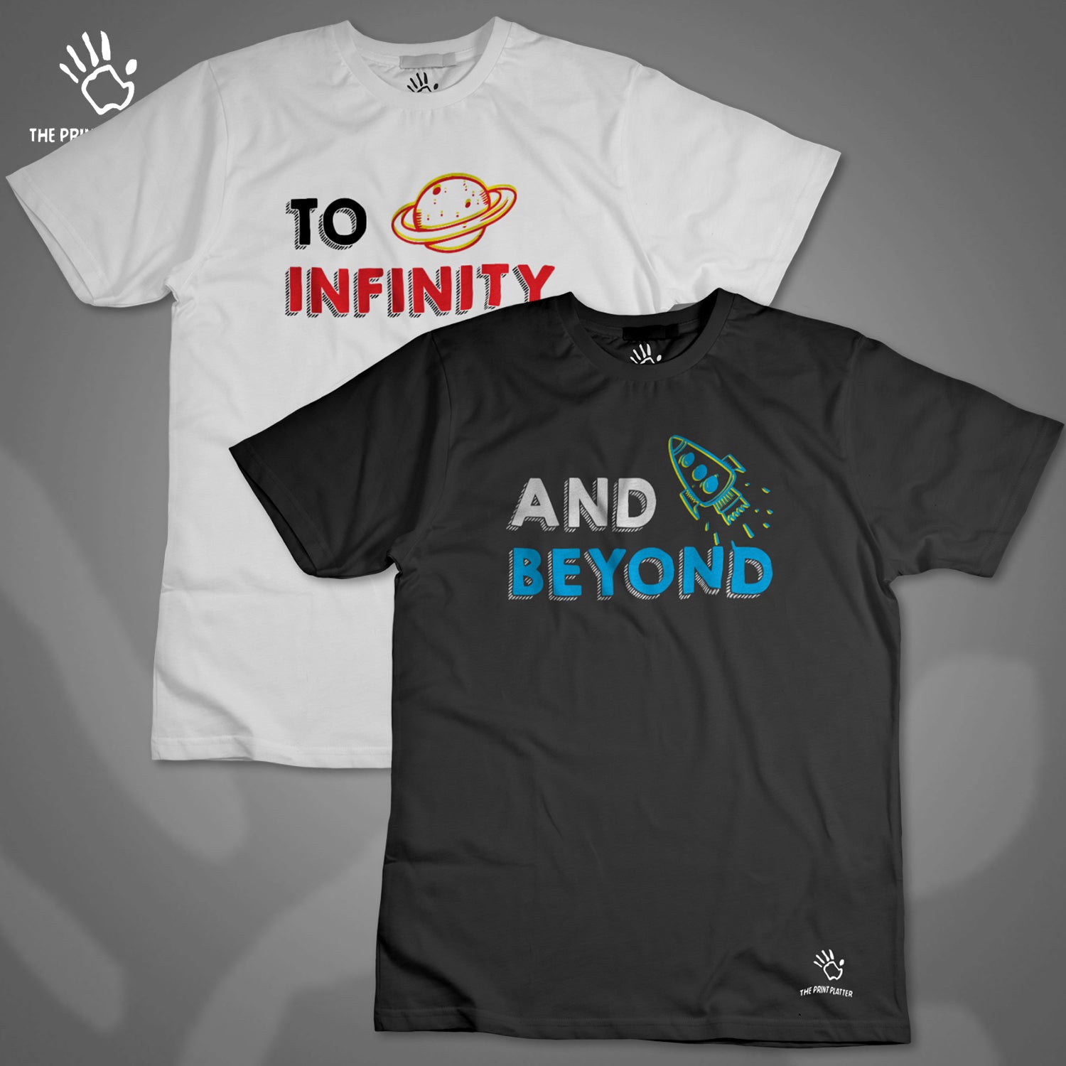 To infinity & Beyond Cotton Bio Wash 180gsm T-shirt | T38-Toinfinity&Beyond