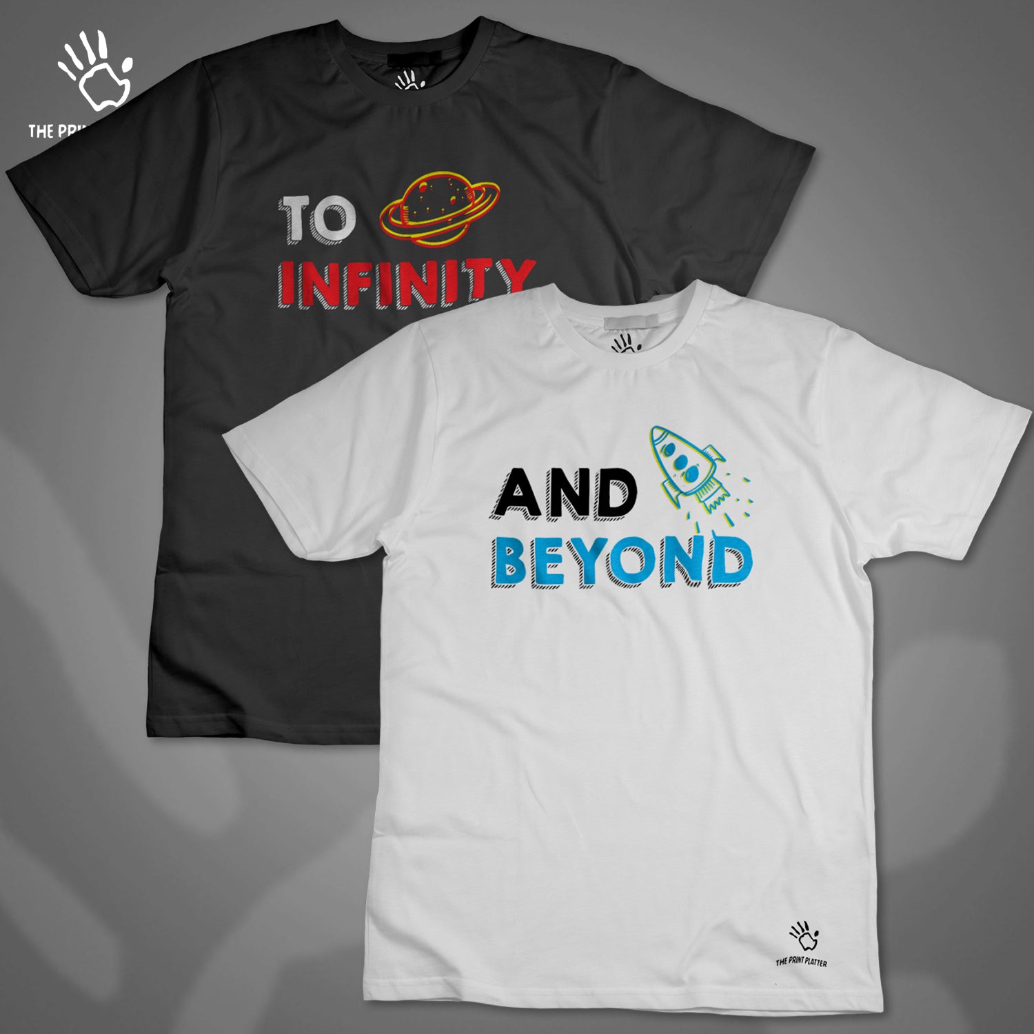 To infinity & Beyond Cotton Bio Wash 180gsm T-shirt | T38-Toinfinity&Beyond