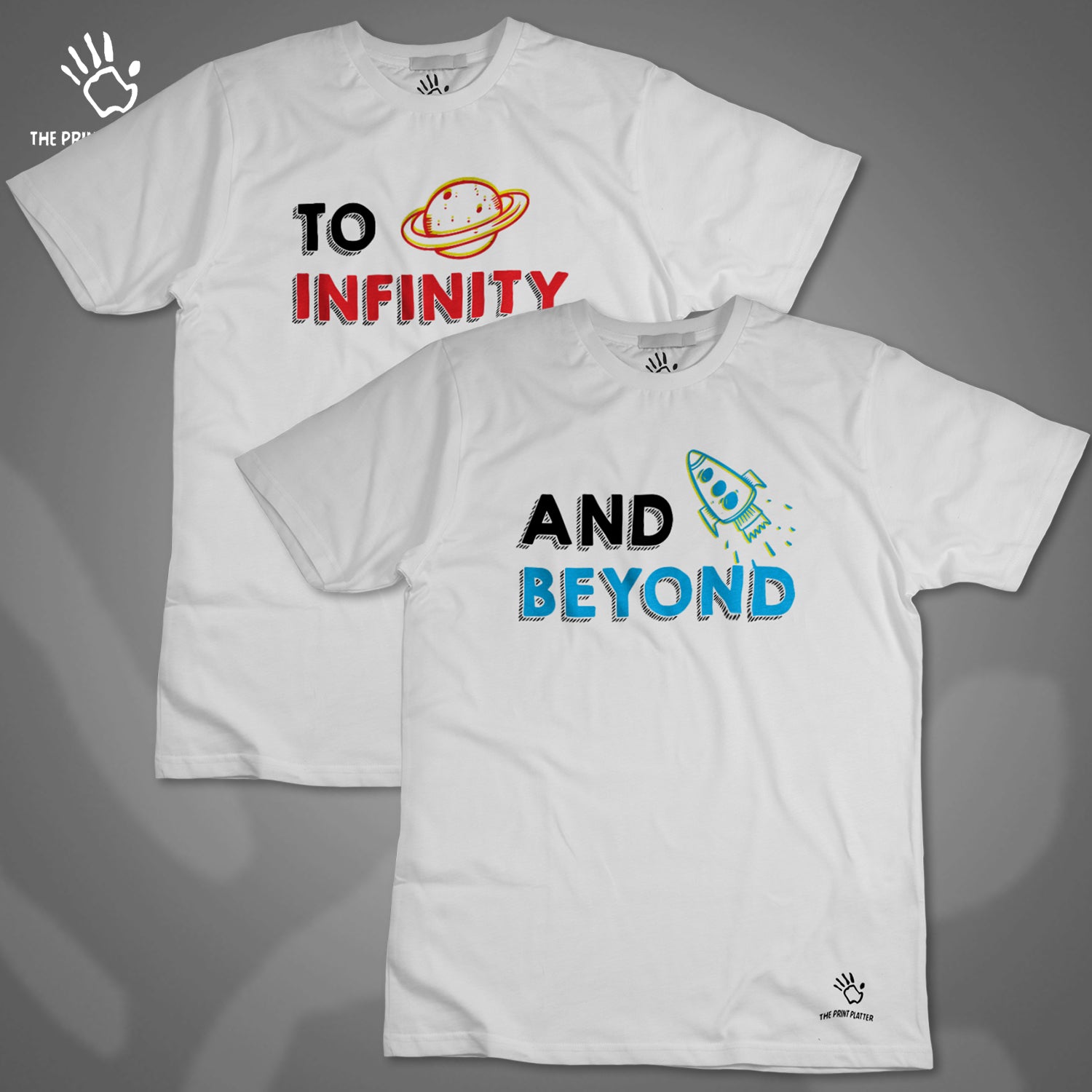 To infinity & Beyond Cotton Bio Wash 180gsm T-shirt | T38-Toinfinity&Beyond