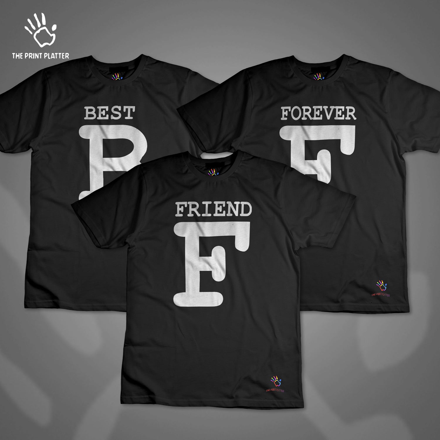 Best Friends Forever BFF Cotton Bio Wash 180gsm T-shirt | T57-BigBFF