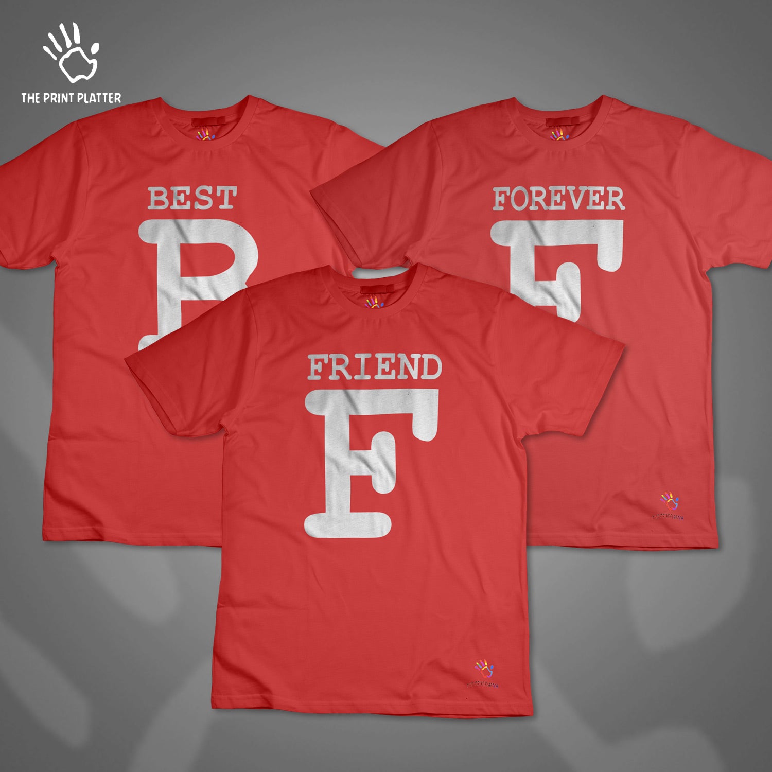 Best Friends Forever BFF Cotton Bio Wash 180gsm T-shirt | T57-BigBFF