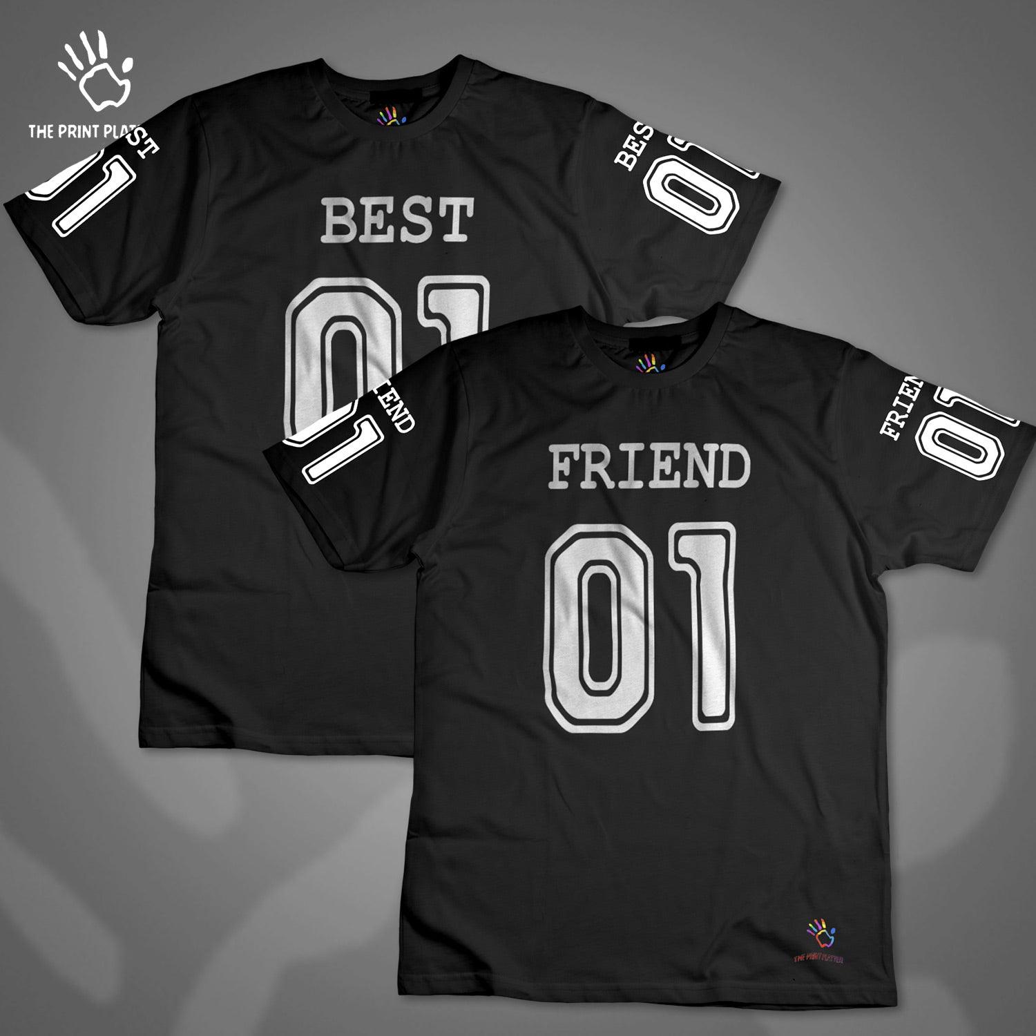 Best Friend Cotton Bio Wash 180gsm T-shirt | T62-BestFriend01