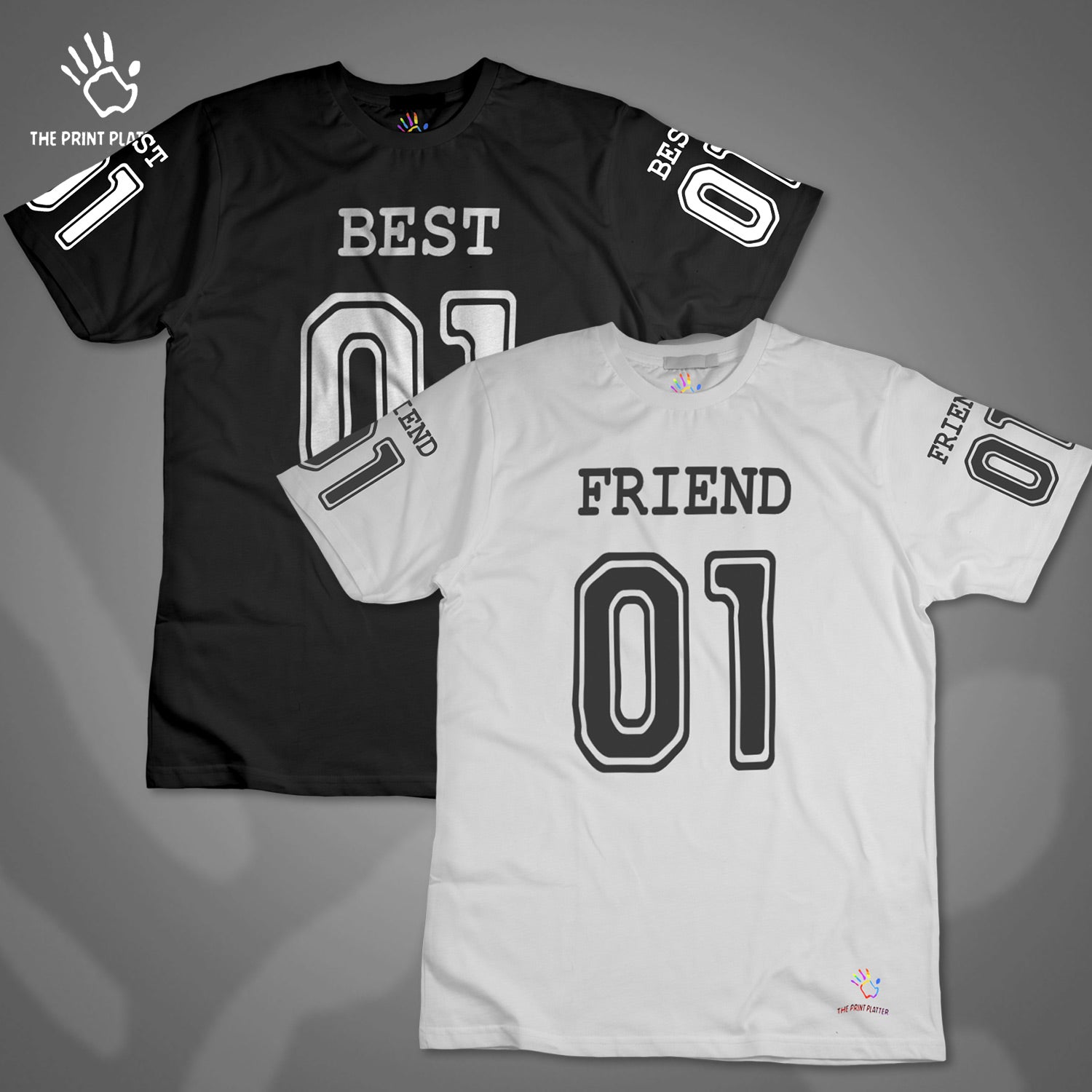 Best Friend Cotton Bio Wash 180gsm T-shirt | T62-BestFriend01