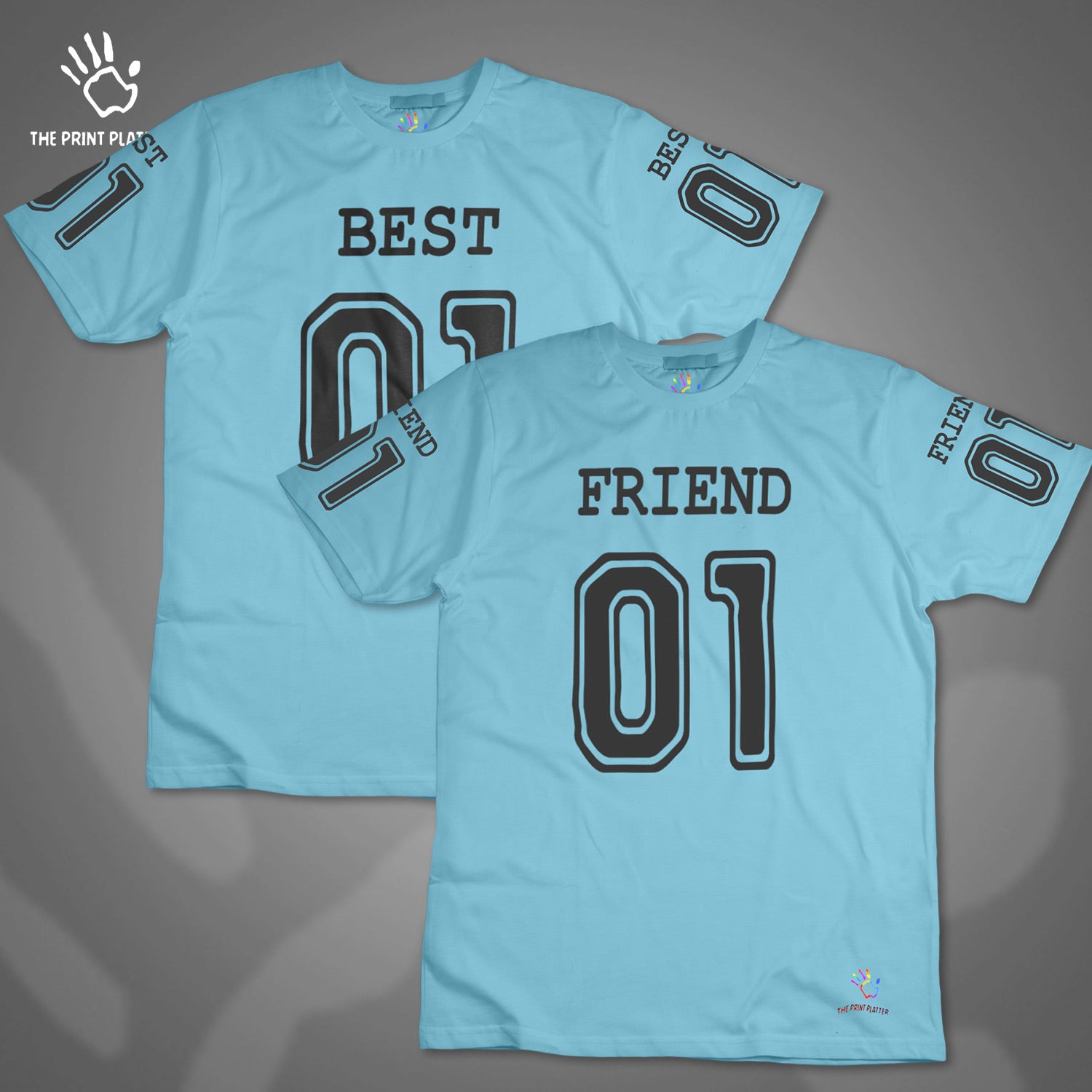 Best Friend Cotton Bio Wash 180gsm T-shirt | T62-BestFriend01