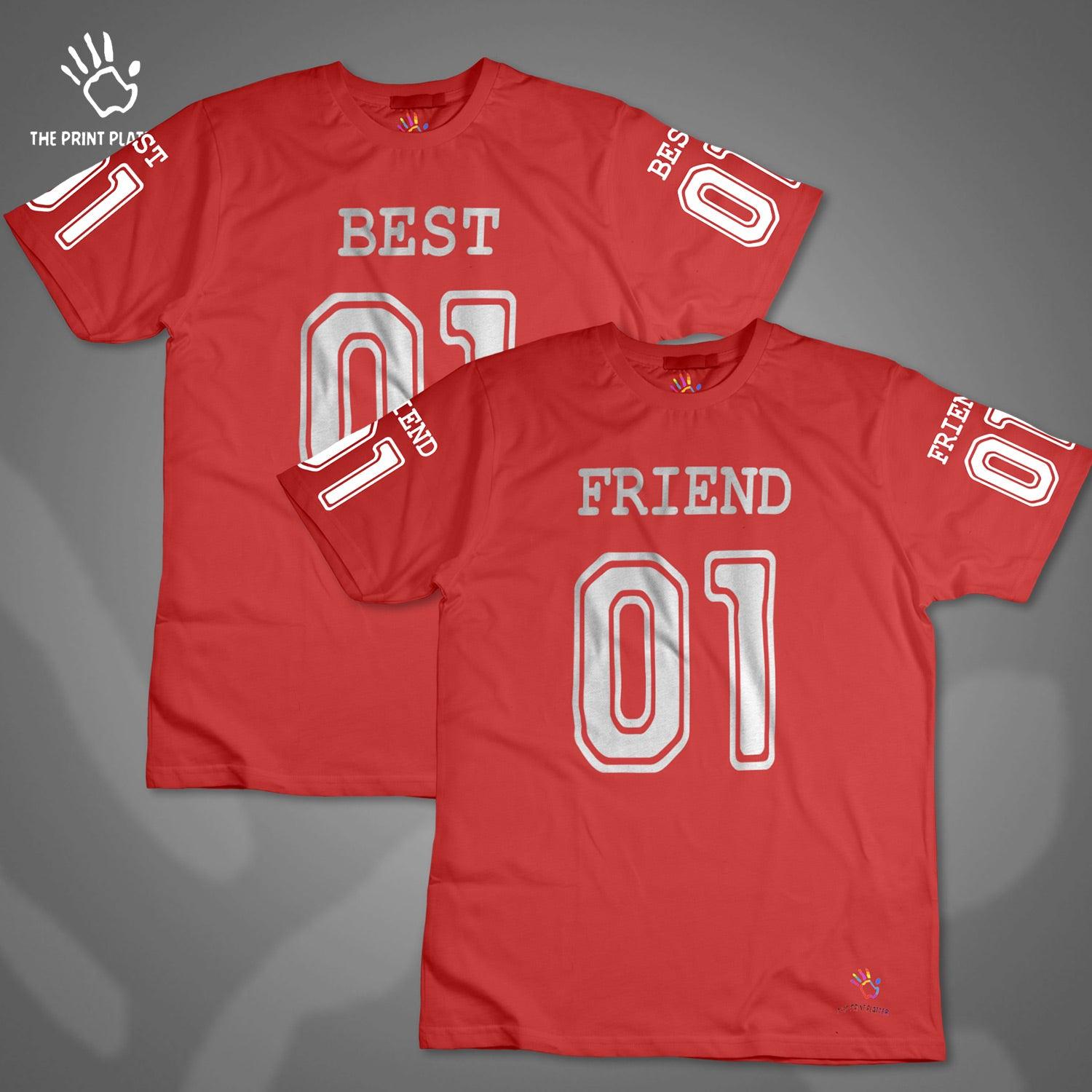 Best Friend Cotton Bio Wash 180gsm T-shirt | T62-BestFriend01