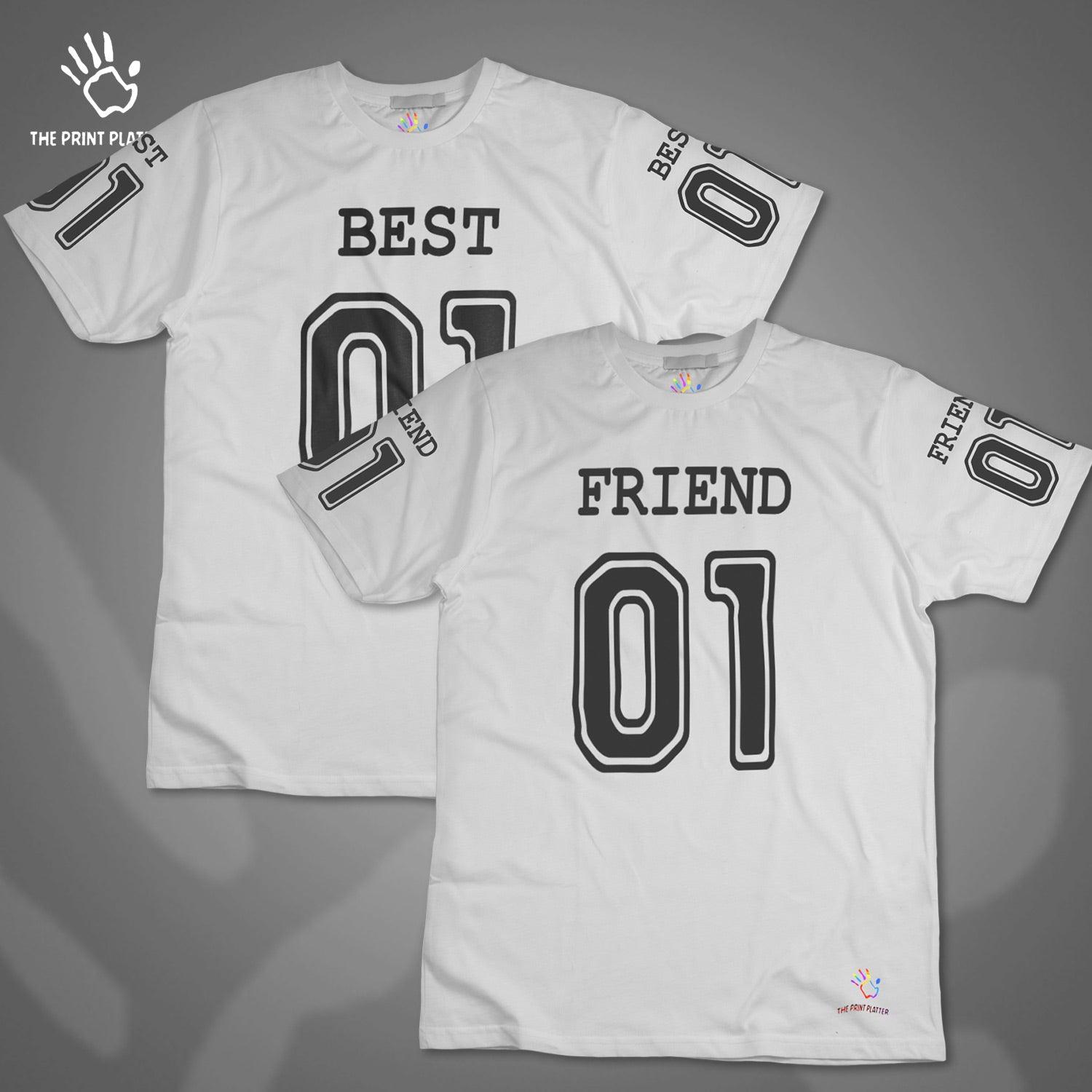 Best Friend Cotton Bio Wash 180gsm T-shirt | T62-BestFriend01