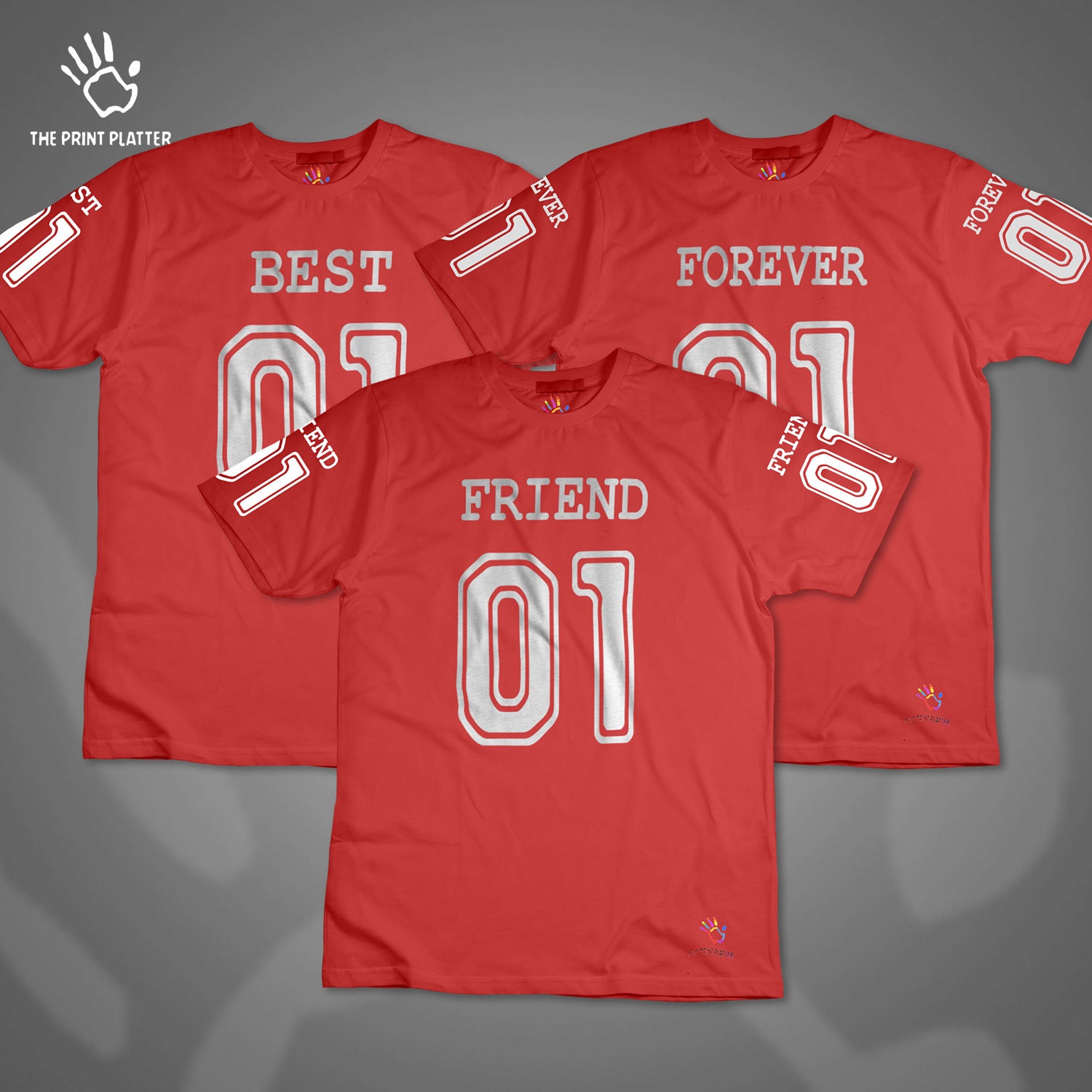 Best 01 Friends 01 Forever 01 Cotton Bio Wash 180gsm T-shirt | T63-BFF01