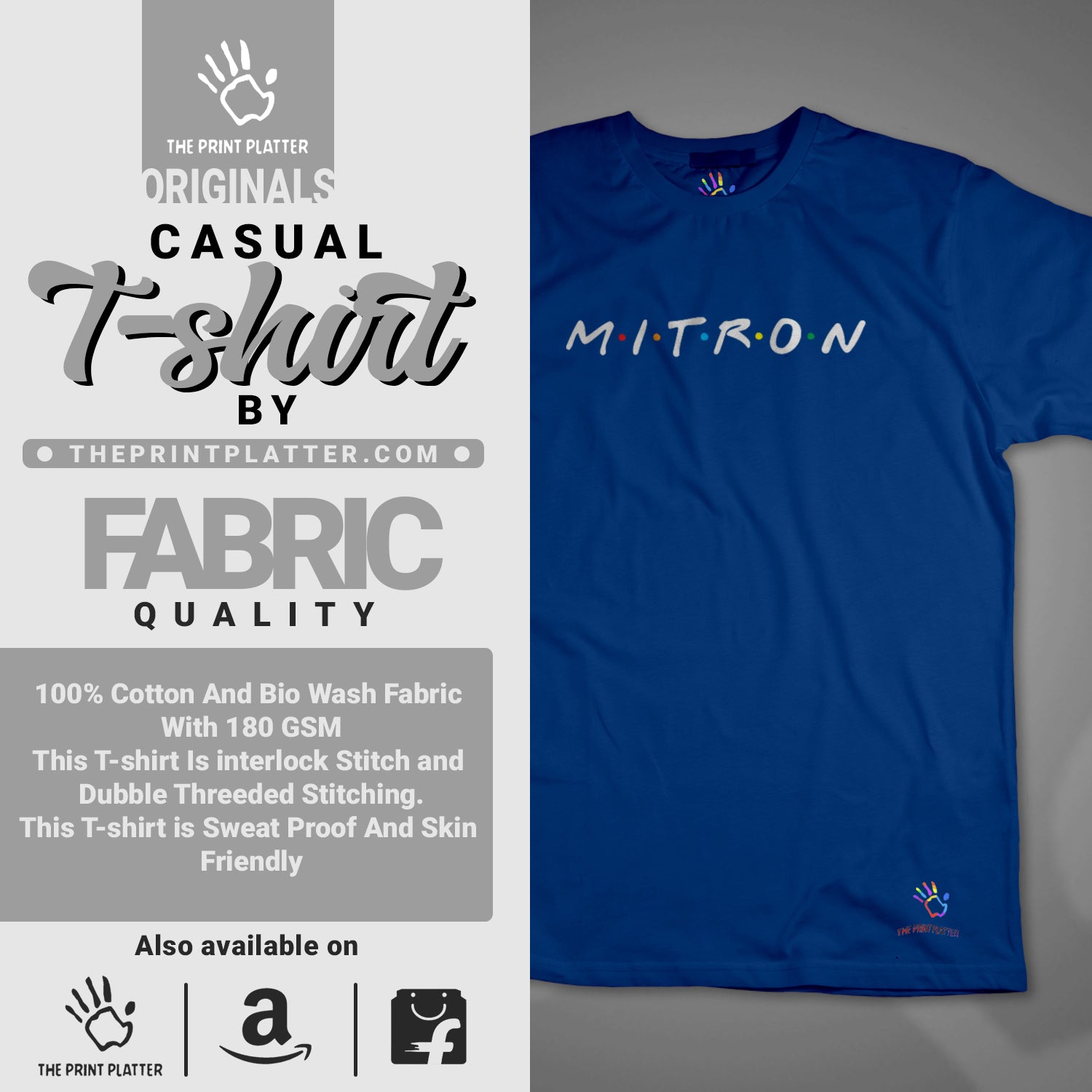 Mitron Cotton Bio Wash 180gsm T-shirt |T64