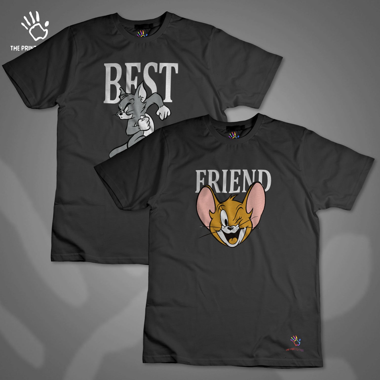 Best Friend Cotton Bio Wash 180gsm T-shirt | T67-TomJarry