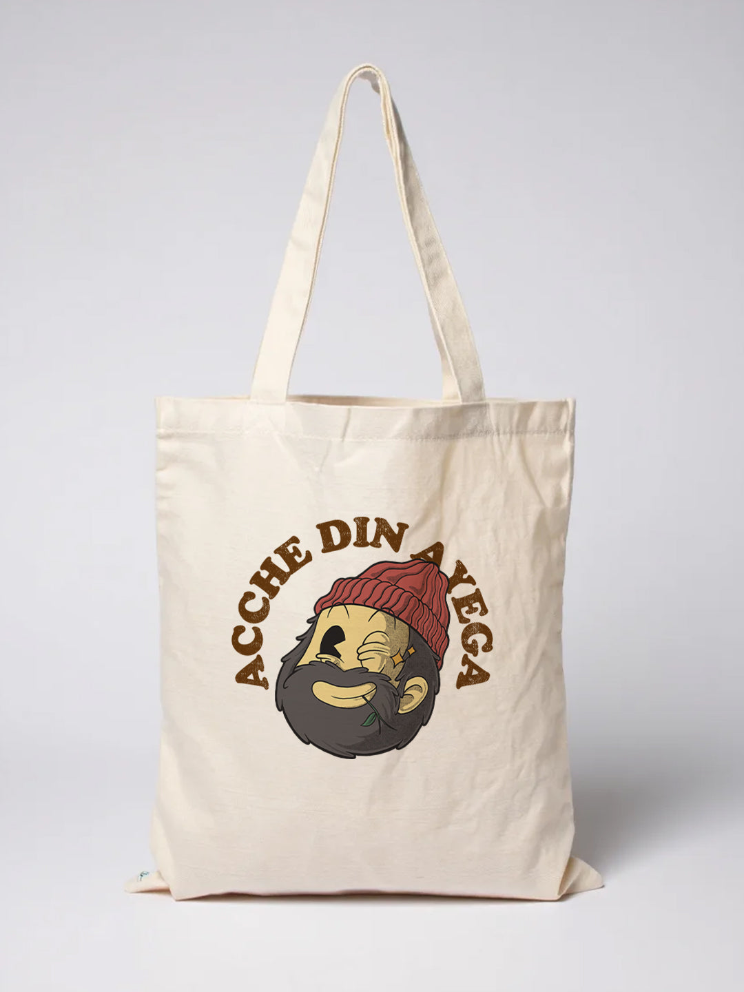 Acche Din Ayega Tote Bag – Reusable Jute/Canvas Tote Bag
