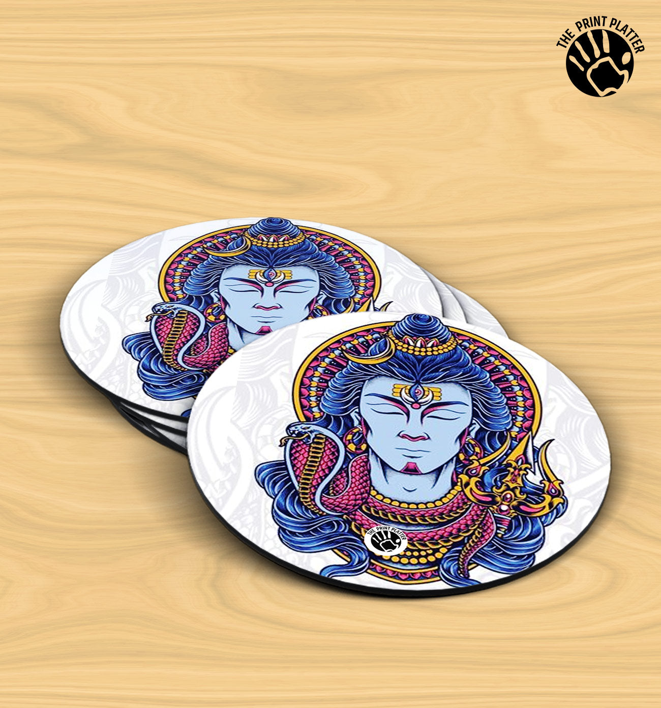 Shiv Dhyaan - MDF Tea Coaster Pack Of 2 | TC-02