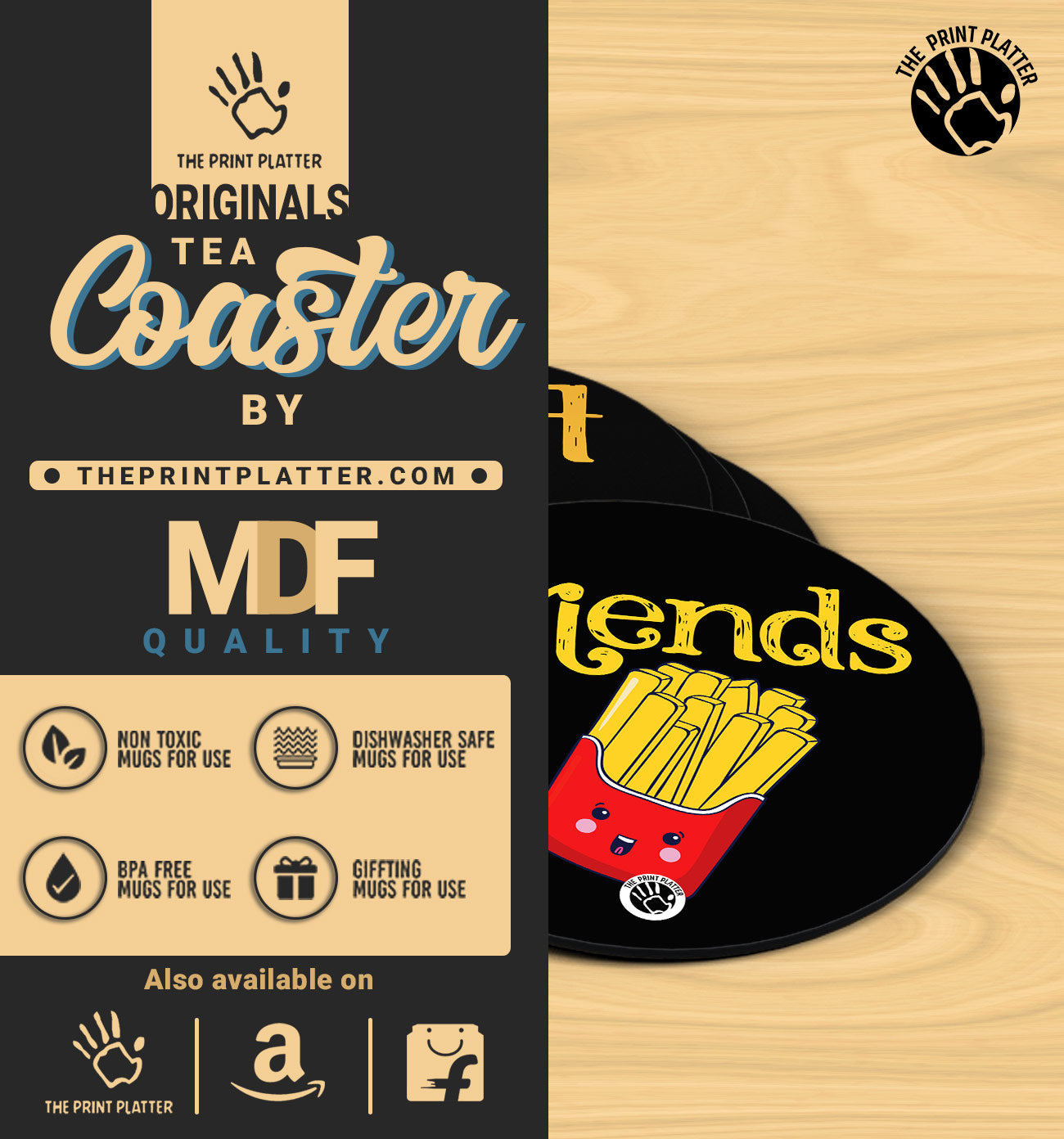 Best Friends - MDF Tea Coaster Pack Of 4 | TC-05