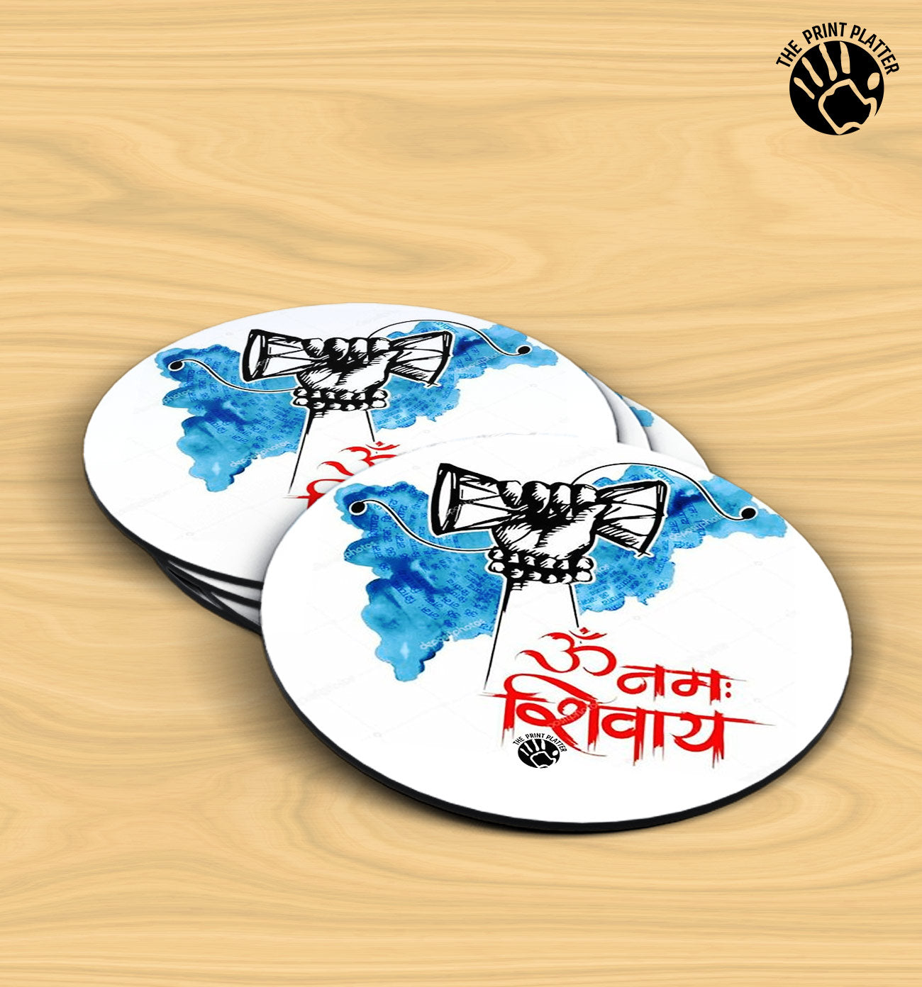 Shiv Damru - MDF Tea Coaster Pack Of 2 | TC-12